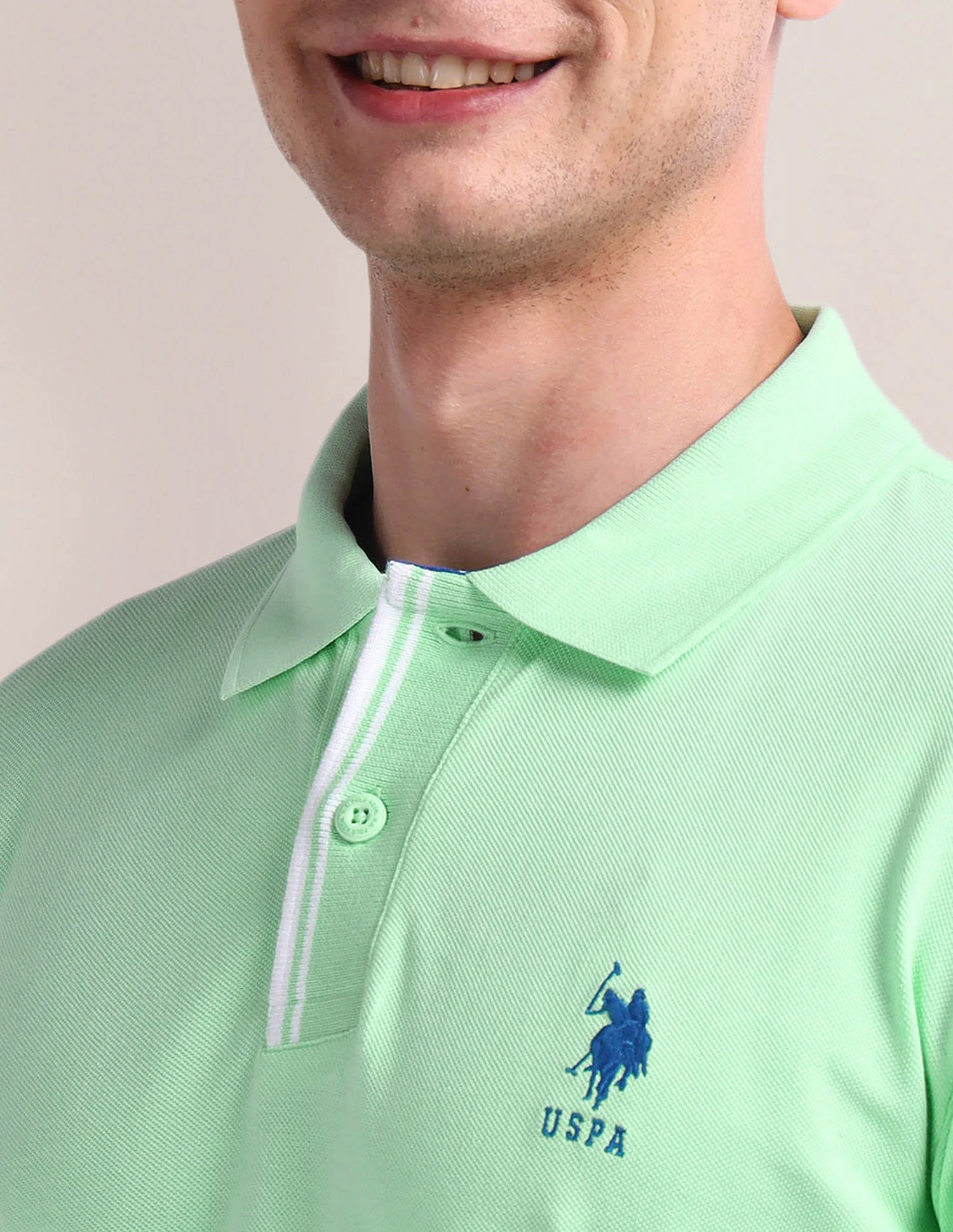 Pure Cotton Solid Polo Shirt - Image 7