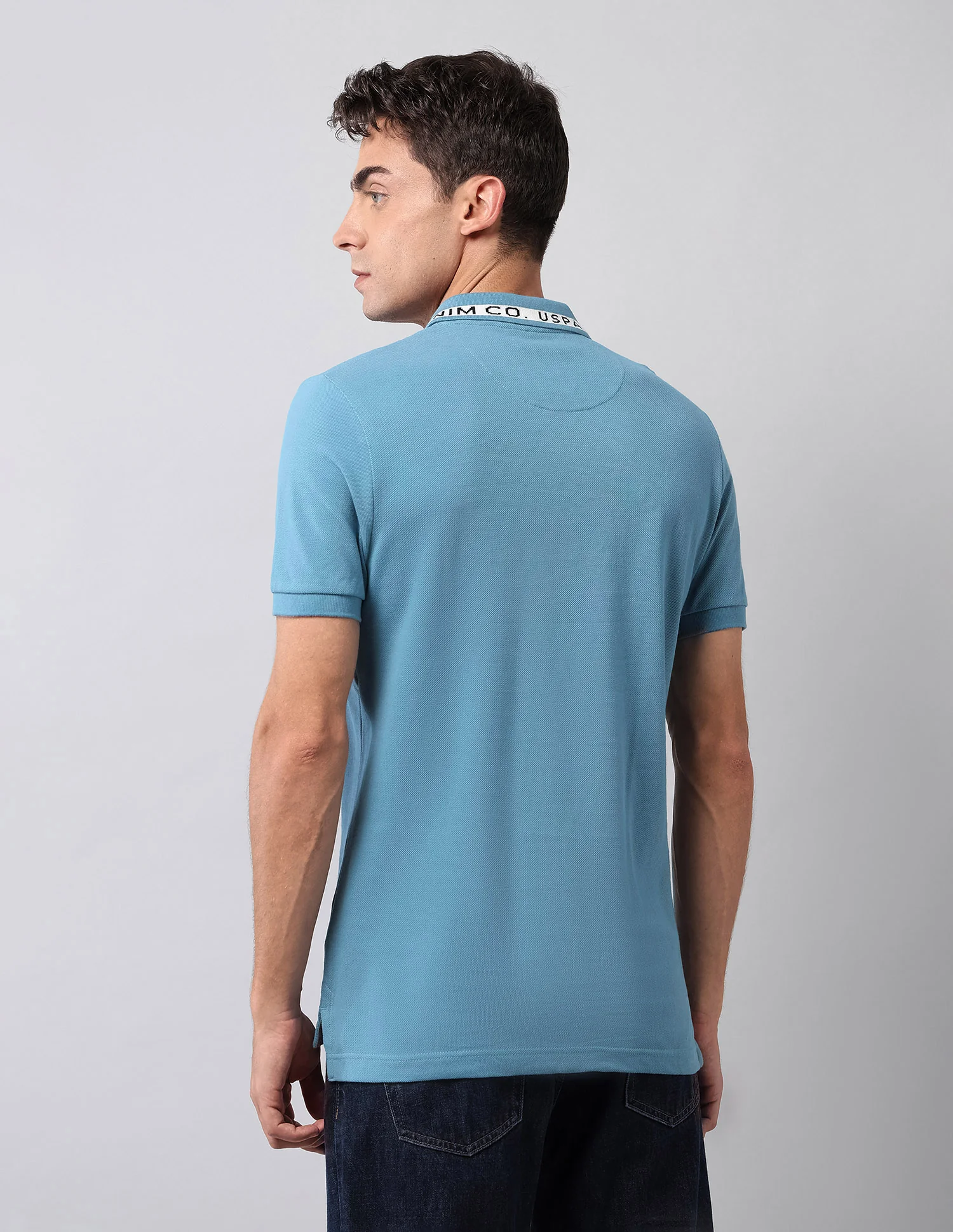 Pure Cotton Solid Polo Shirt - Image 5