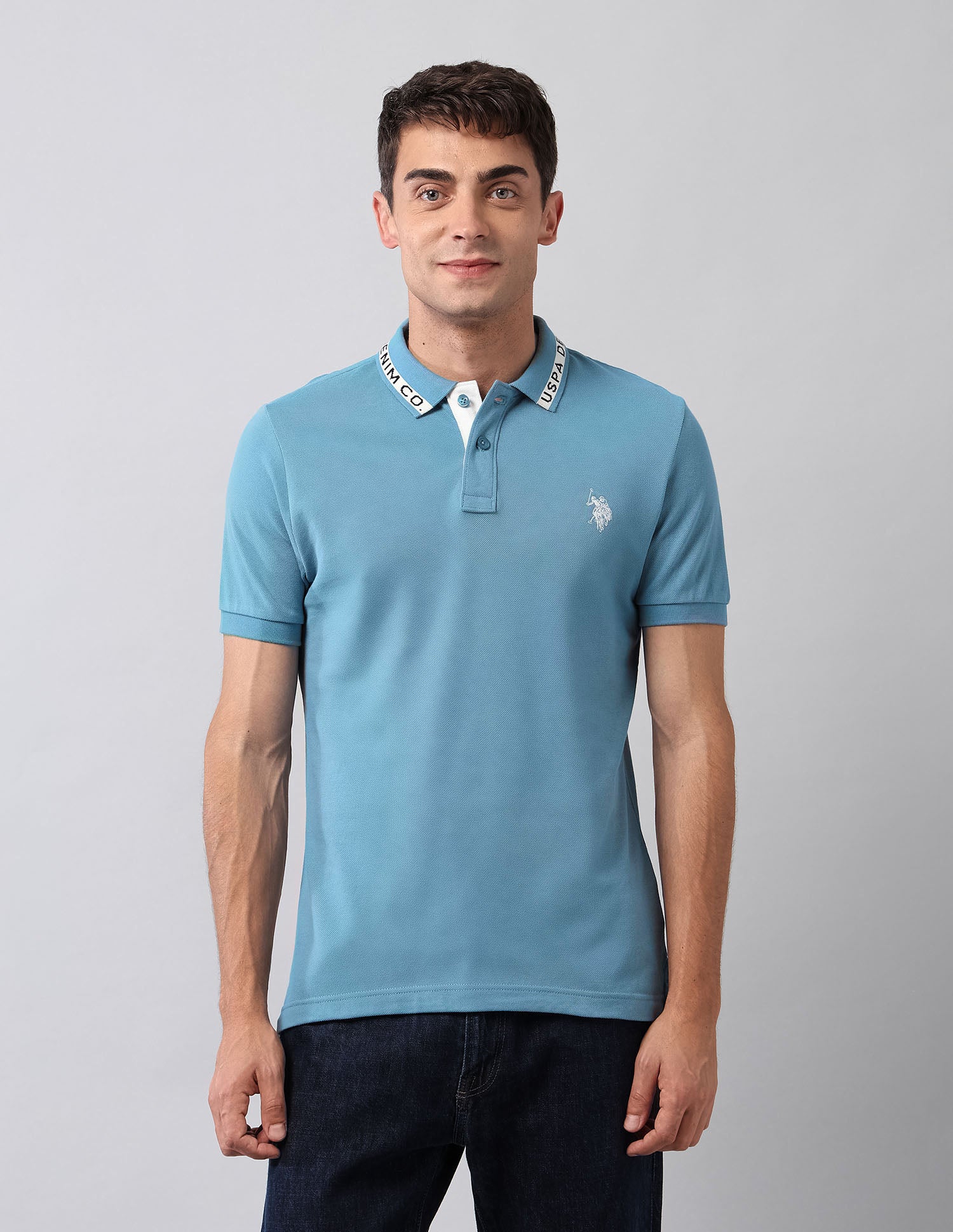 Pure Cotton Solid Polo Shirt - Image 6