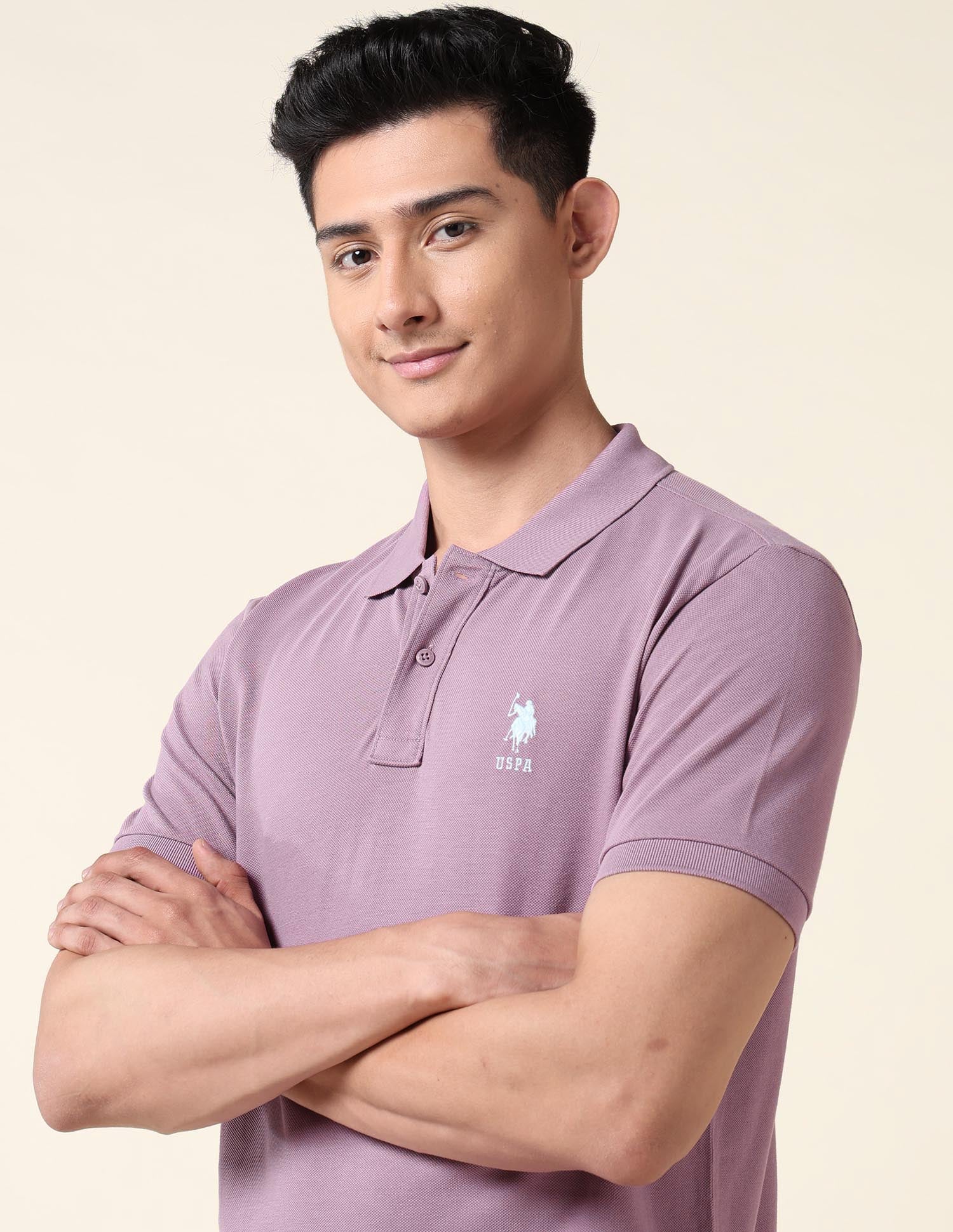 Pure Cotton Solid Polo Shirt - Image 7