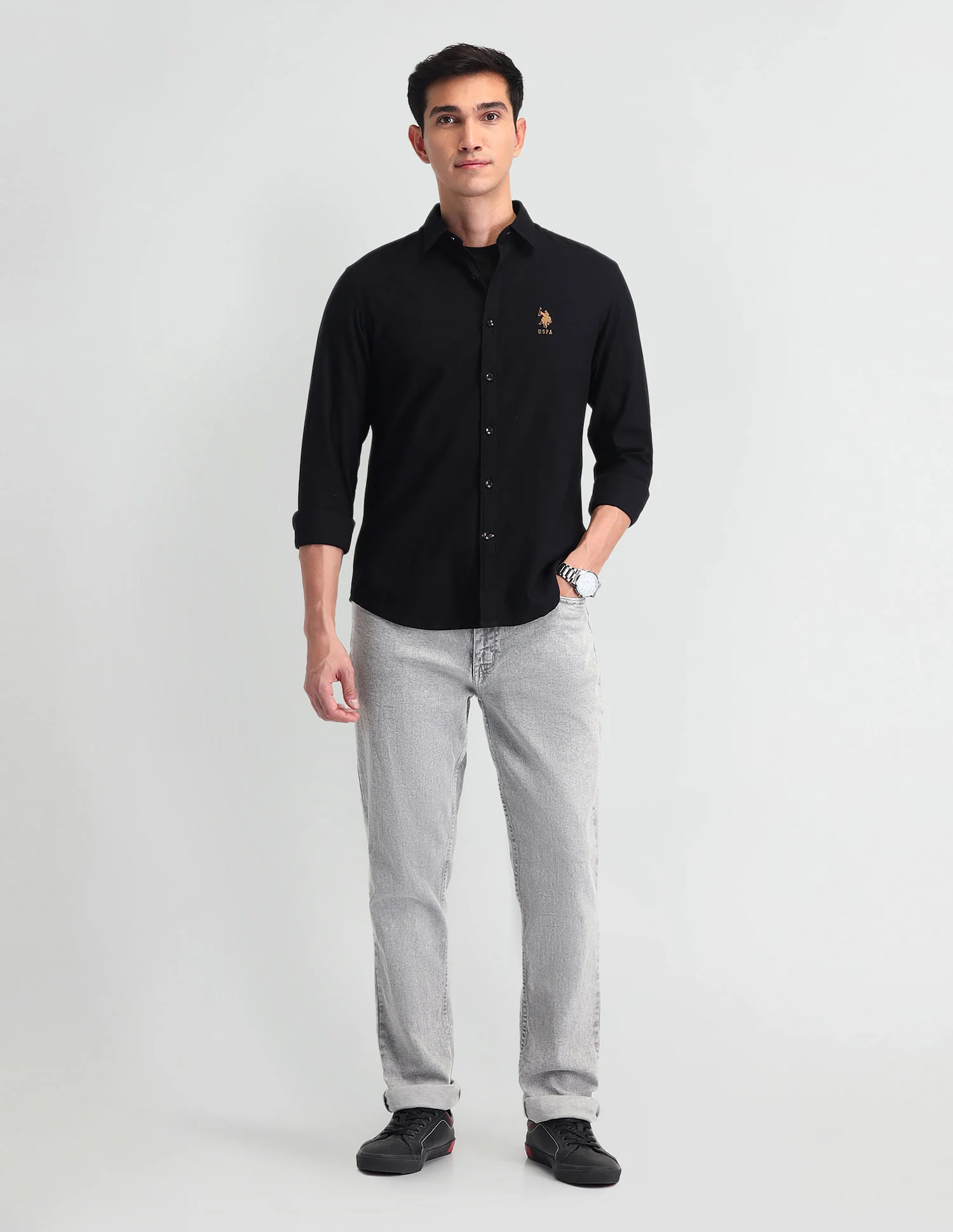 Pure Cotton Solid Shirt - Image 3