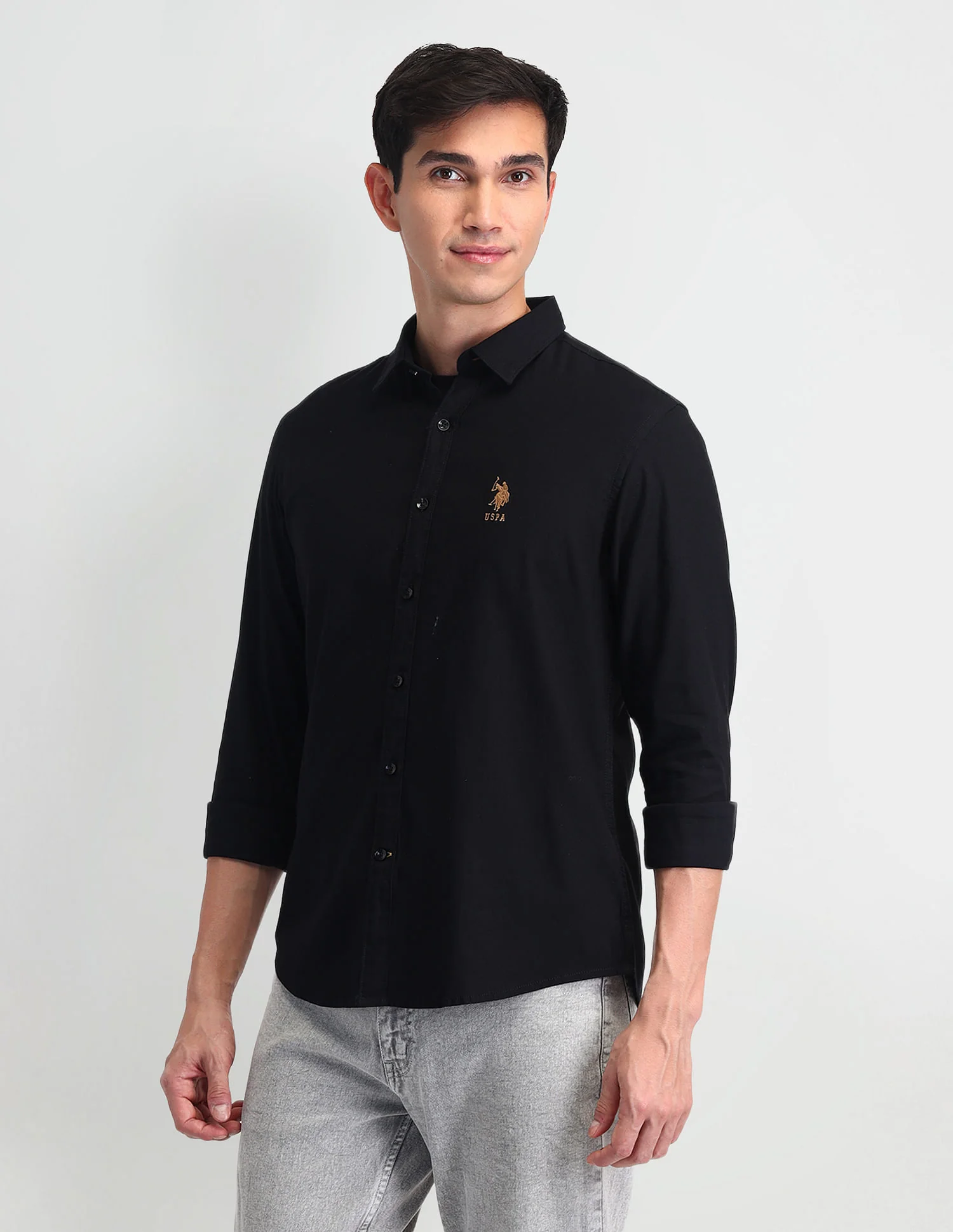 Pure Cotton Solid Shirt - Image 4