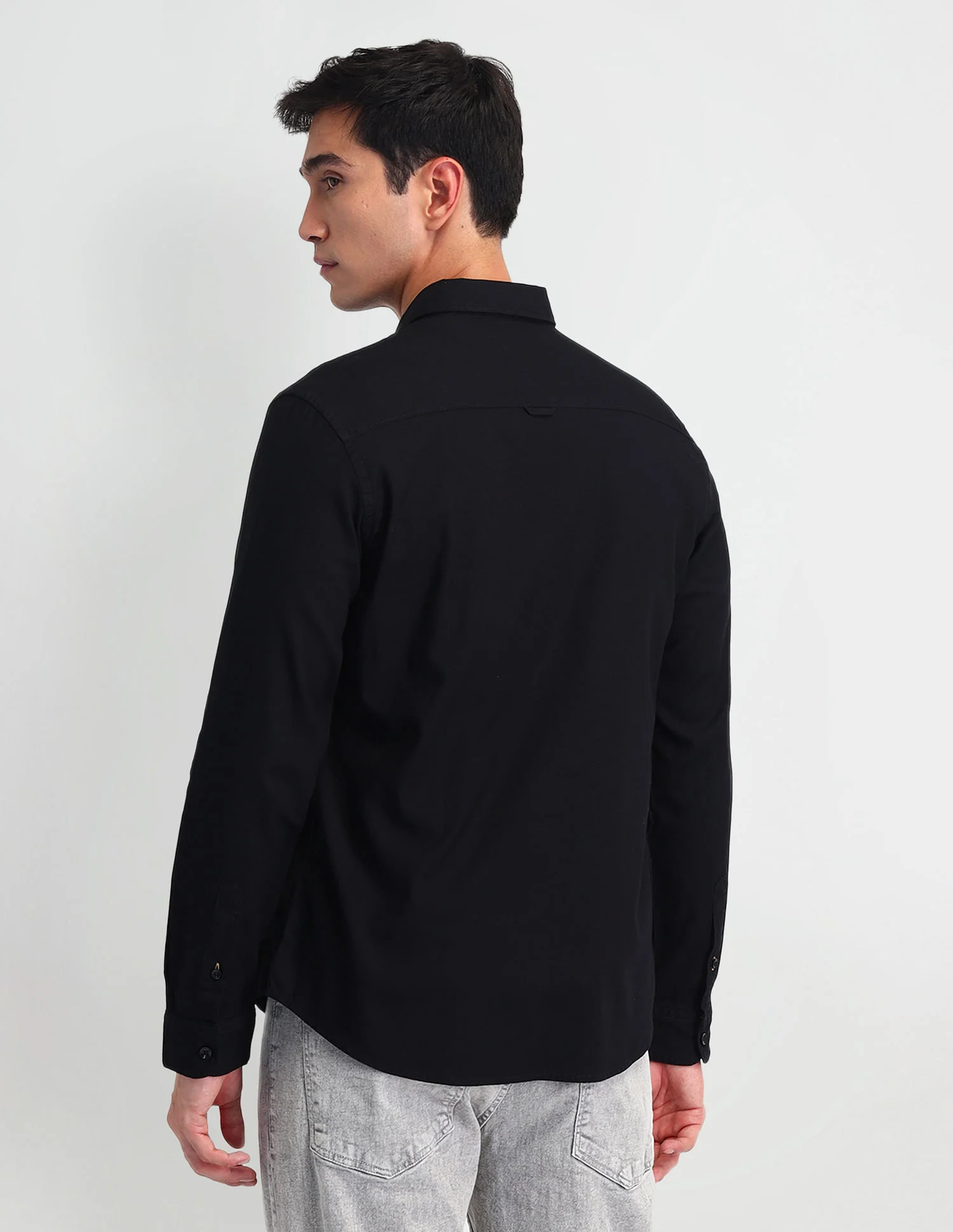 Pure Cotton Solid Shirt - Image 5