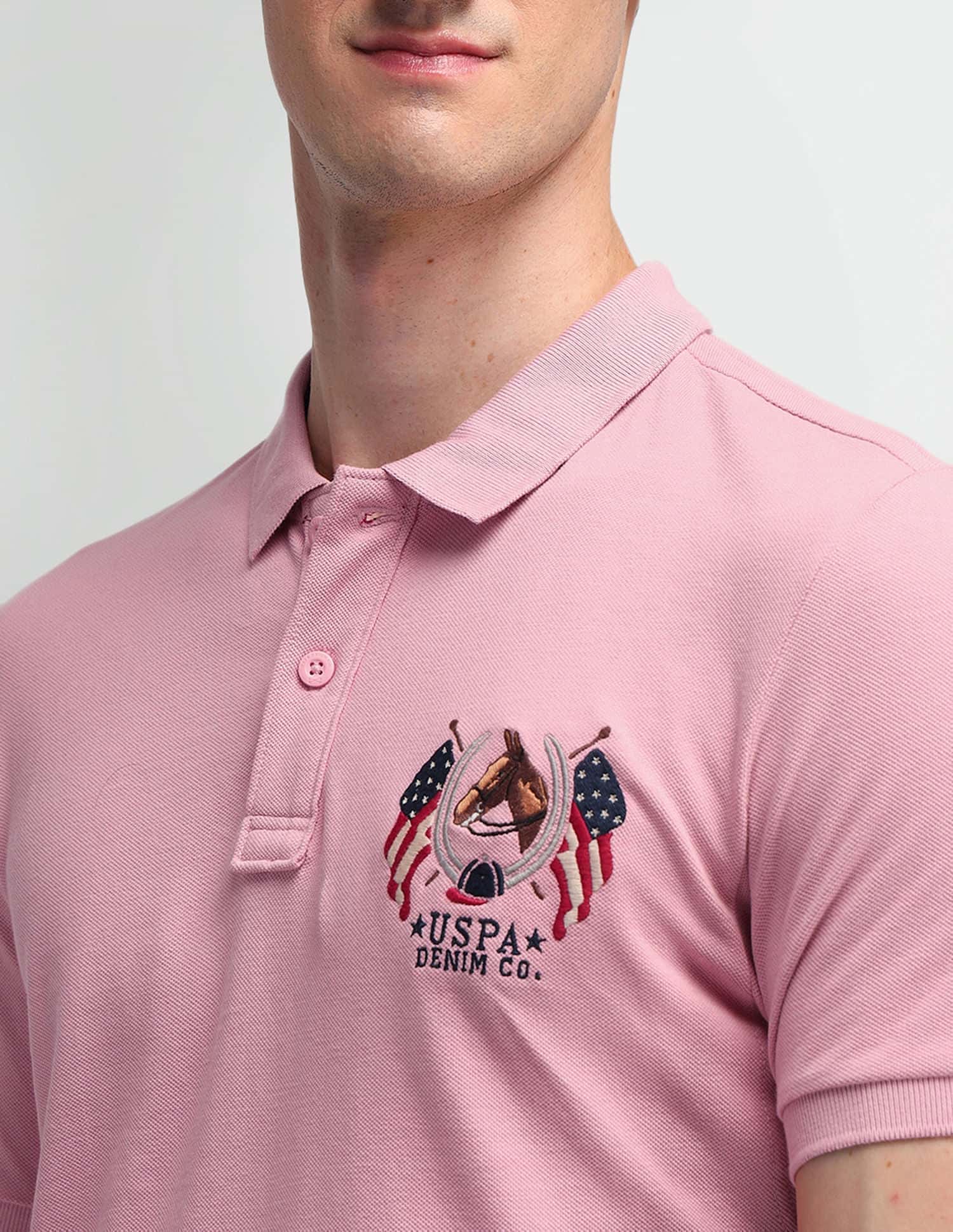 Pure Cotton Solid Slim Fit Polo Shirt - Image 7