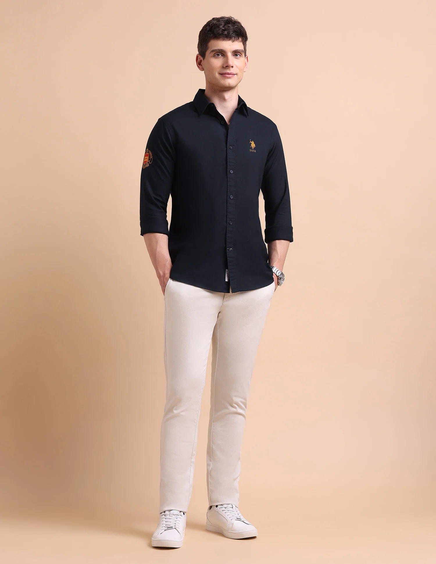 Pure Cotton Tailored Fit Oxford Shirt - Image 3