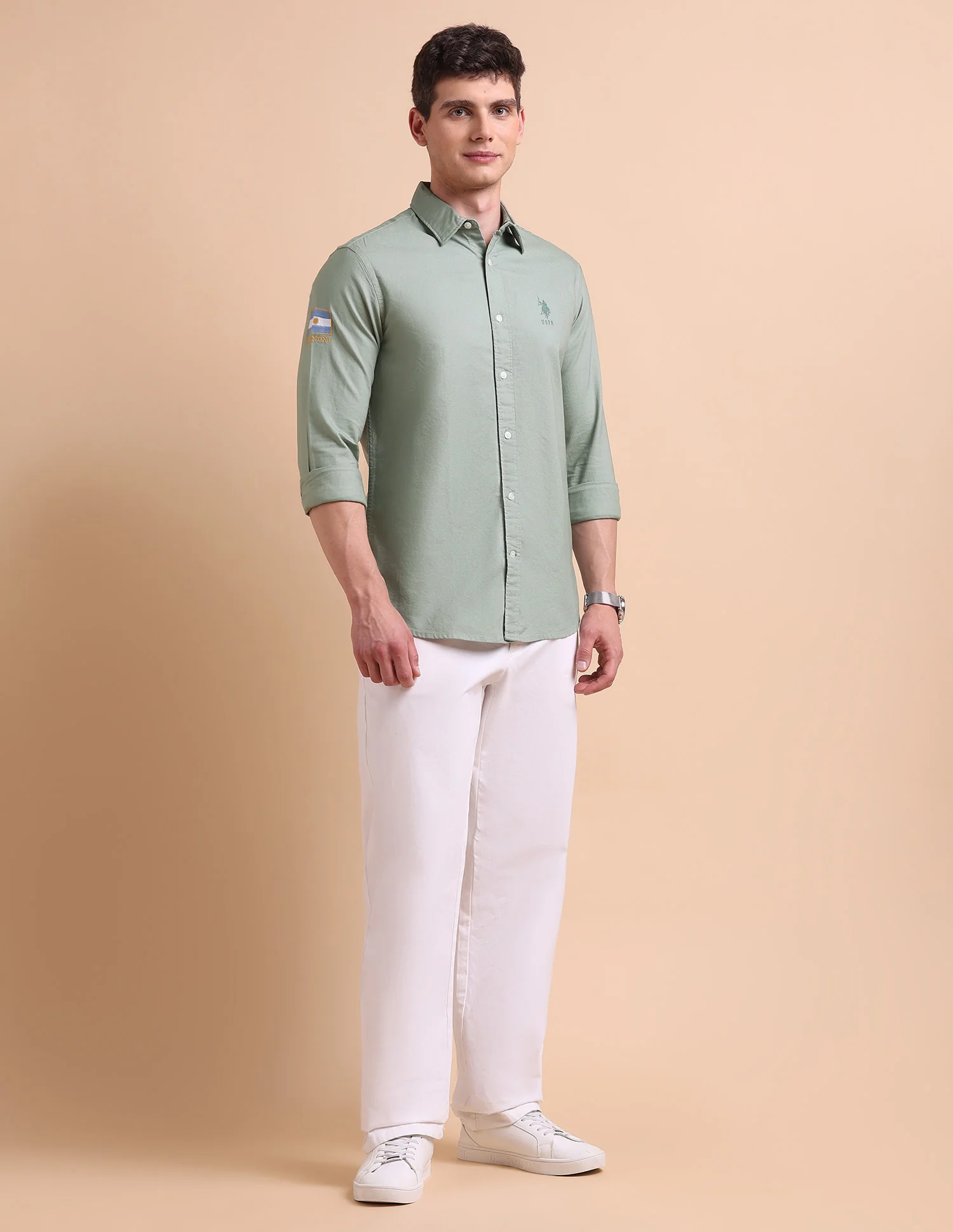 Pure Cotton Tailored Fit Oxford Shirt - Image 3