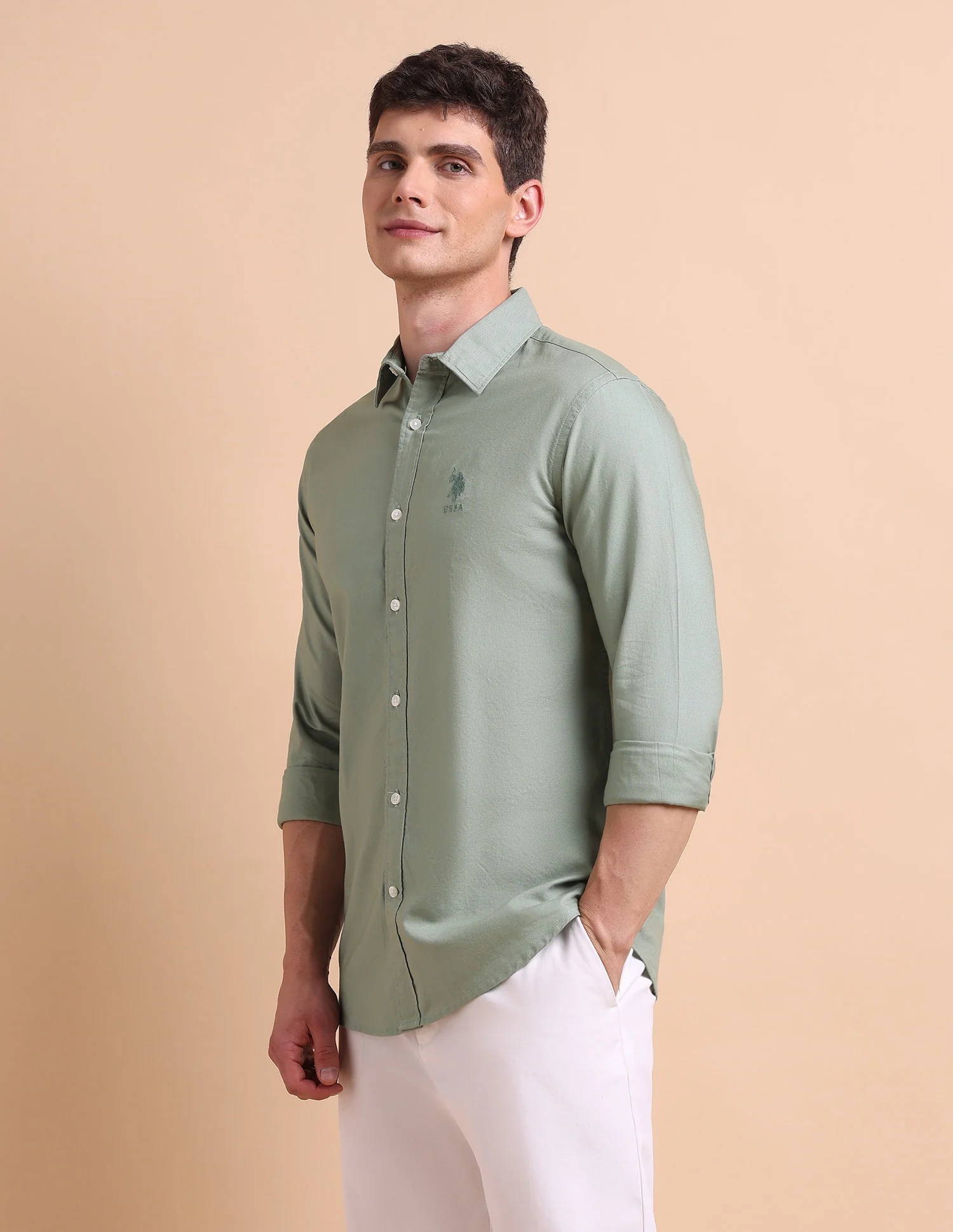 Pure Cotton Tailored Fit Oxford Shirt - Image 4