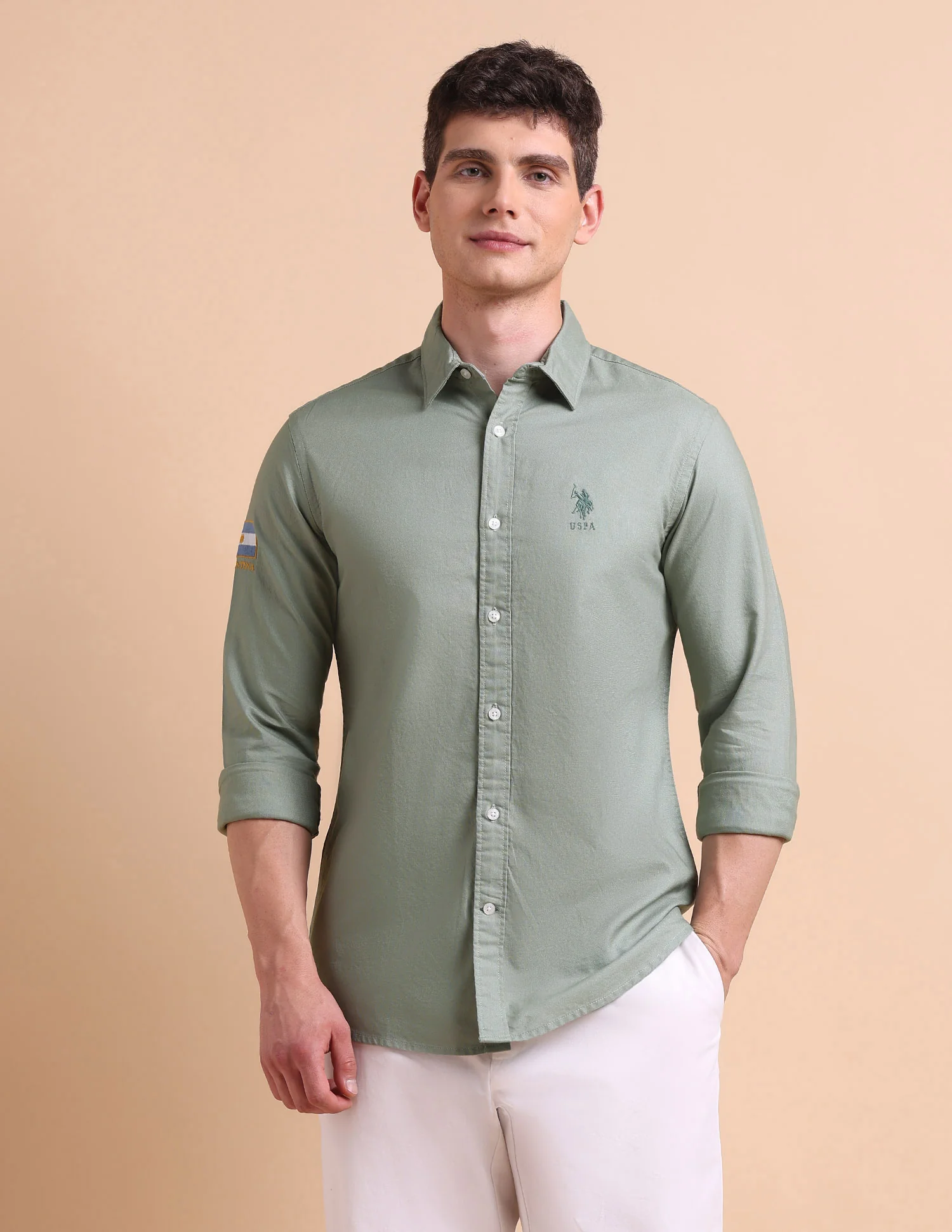 Pure Cotton Tailored Fit Oxford Shirt - Image 6