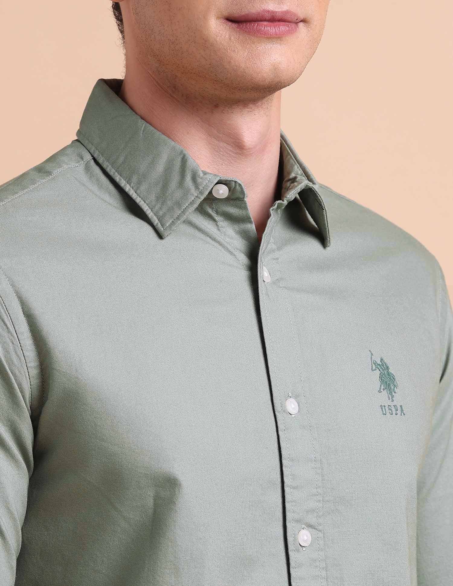 Pure Cotton Tailored Fit Oxford Shirt - Image 7