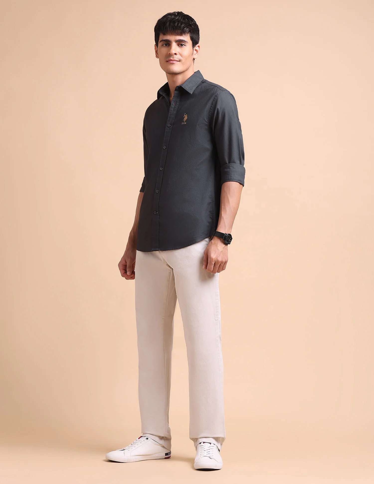 Pure Cotton Tailored Fit Oxford Shirt - Image 3