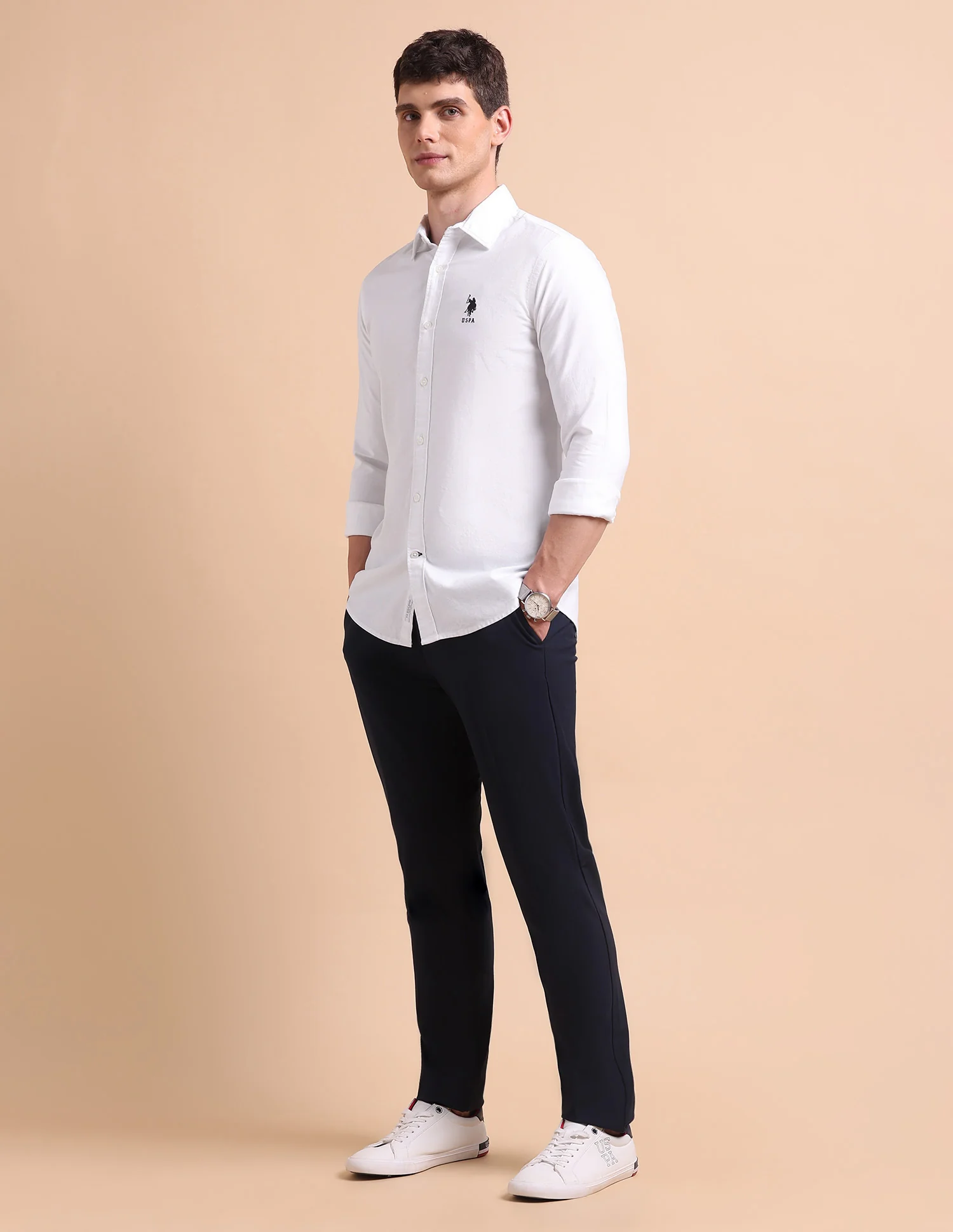 Pure Cotton Tailored Fit Oxford Shirt - Image 3
