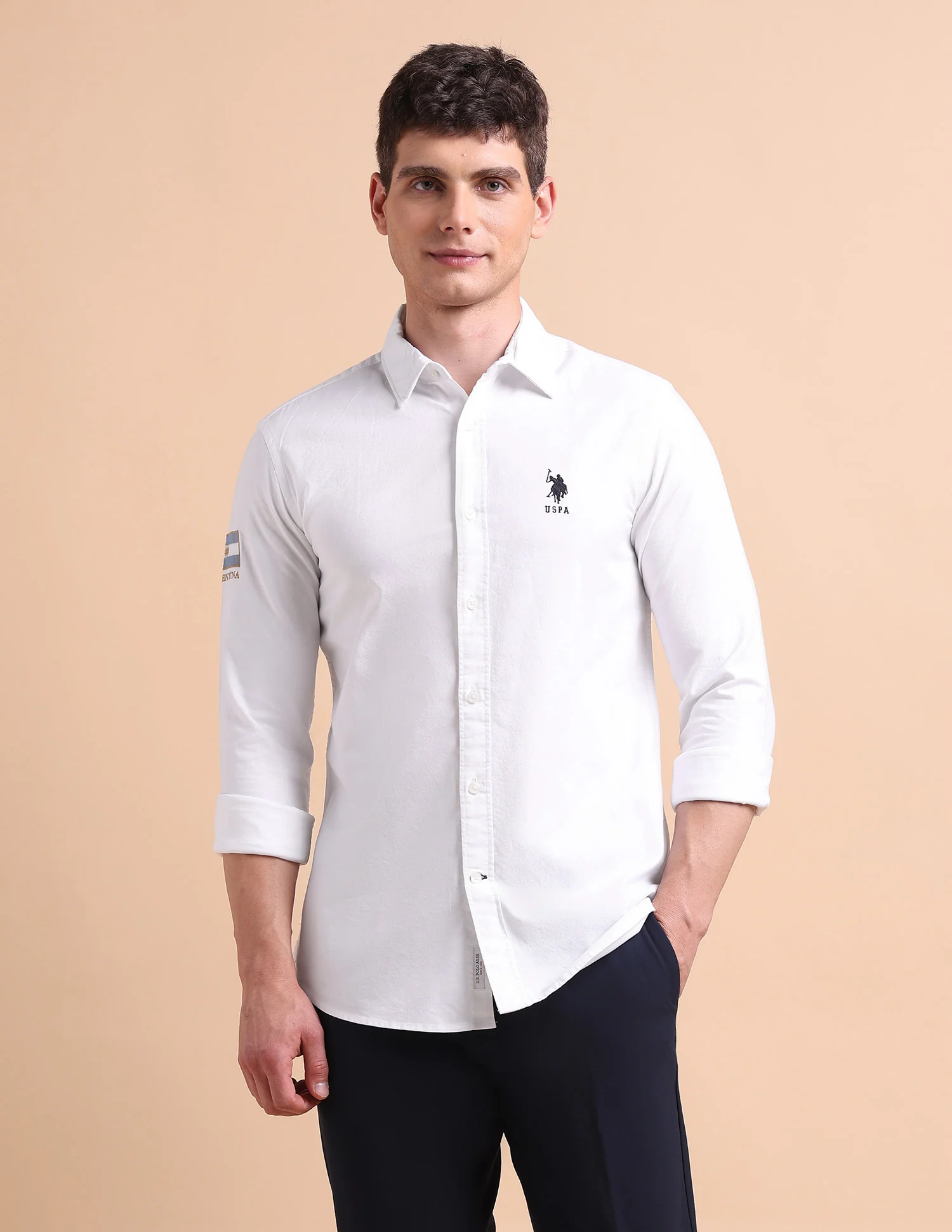 Pure Cotton Tailored Fit Oxford Shirt - Image 6