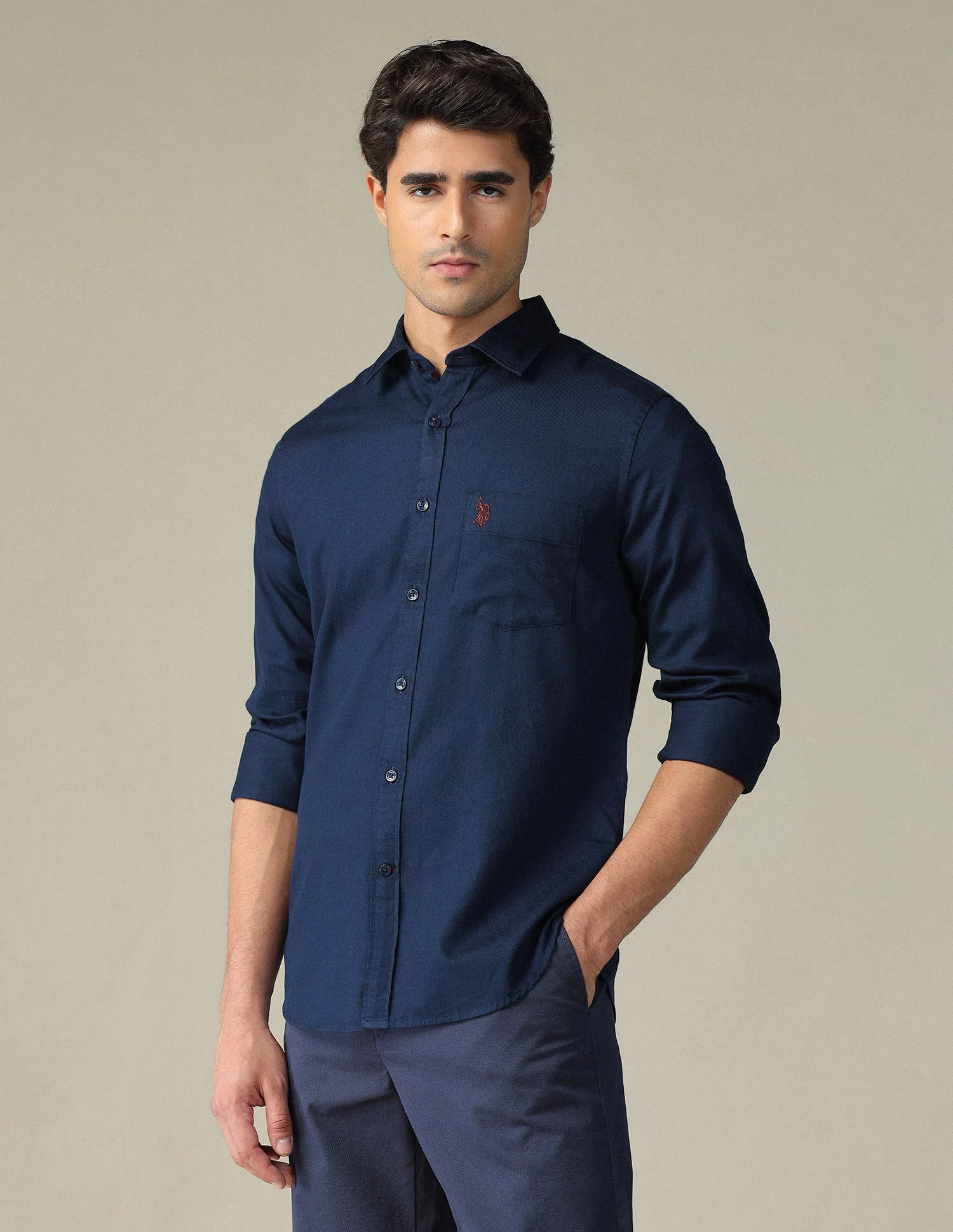 Pure Cotton Tailored Fit Shirt - Image 4