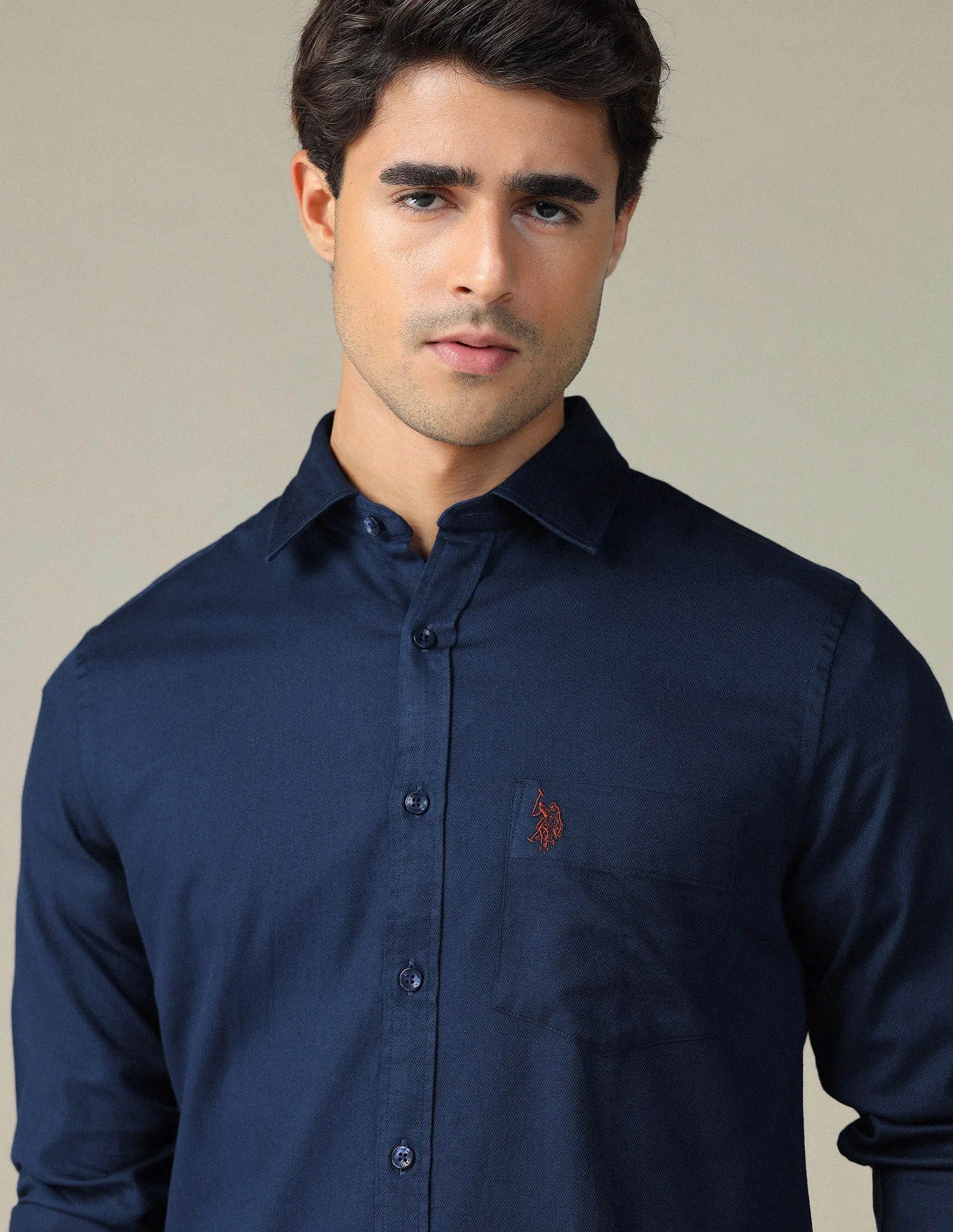 Pure Cotton Tailored Fit Shirt - Image 7