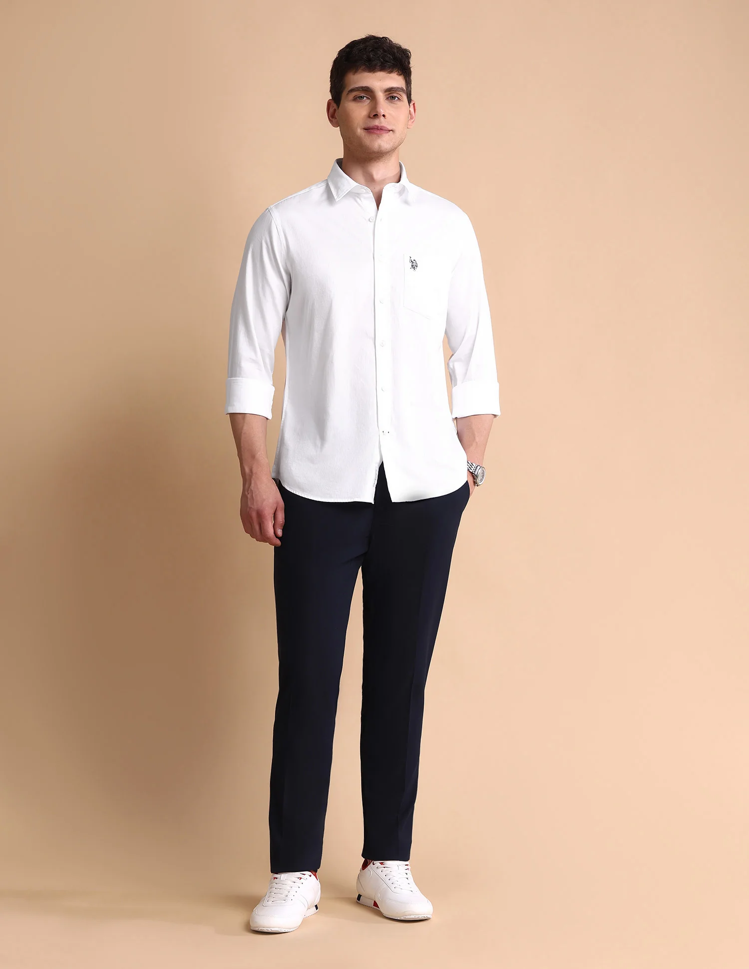 Pure Cotton Tailored Fit Shirt - Image 3