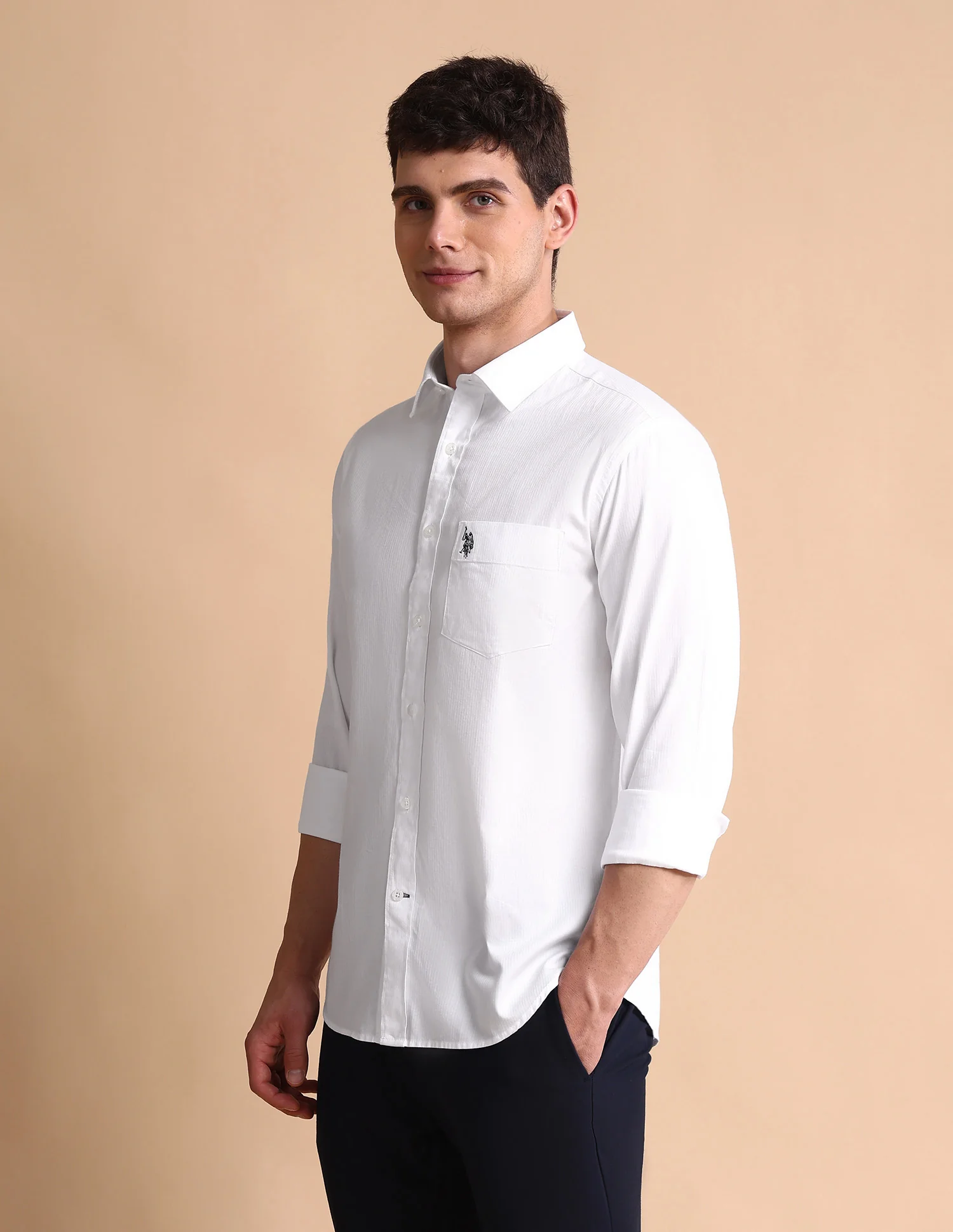 Pure Cotton Tailored Fit Shirt - Image 4