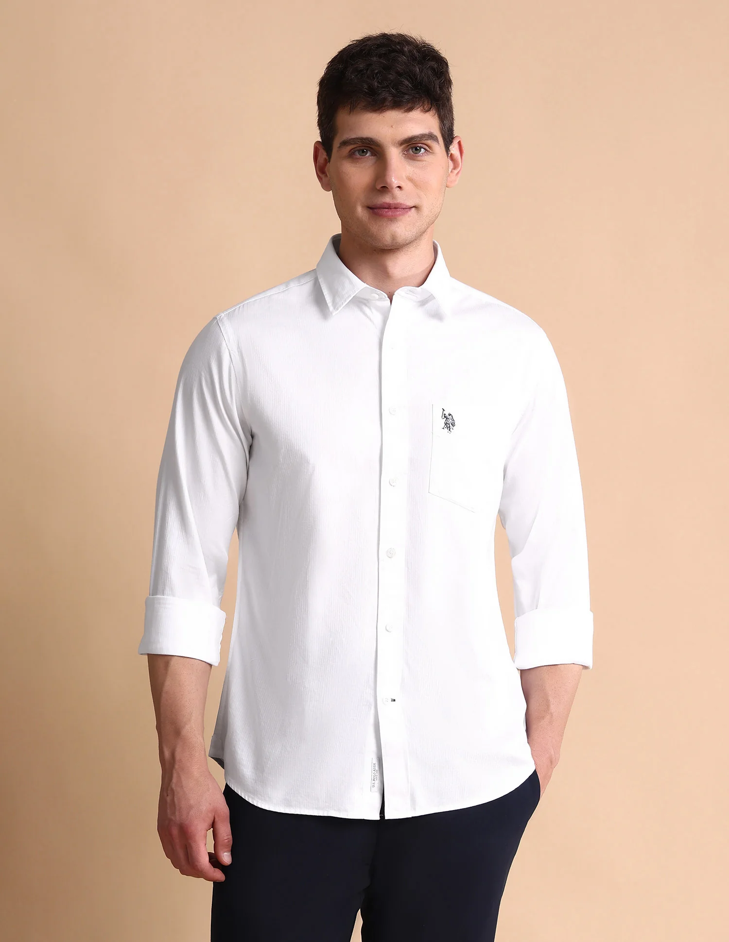 Pure Cotton Tailored Fit Shirt - Image 6
