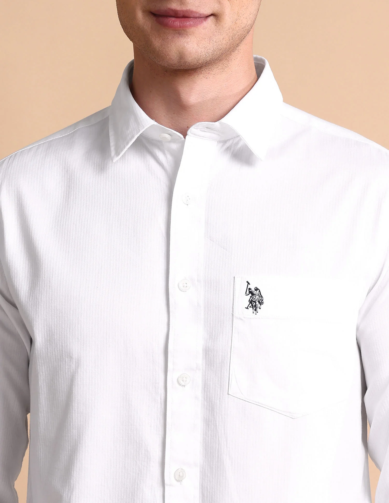 Pure Cotton Tailored Fit Shirt - Image 7