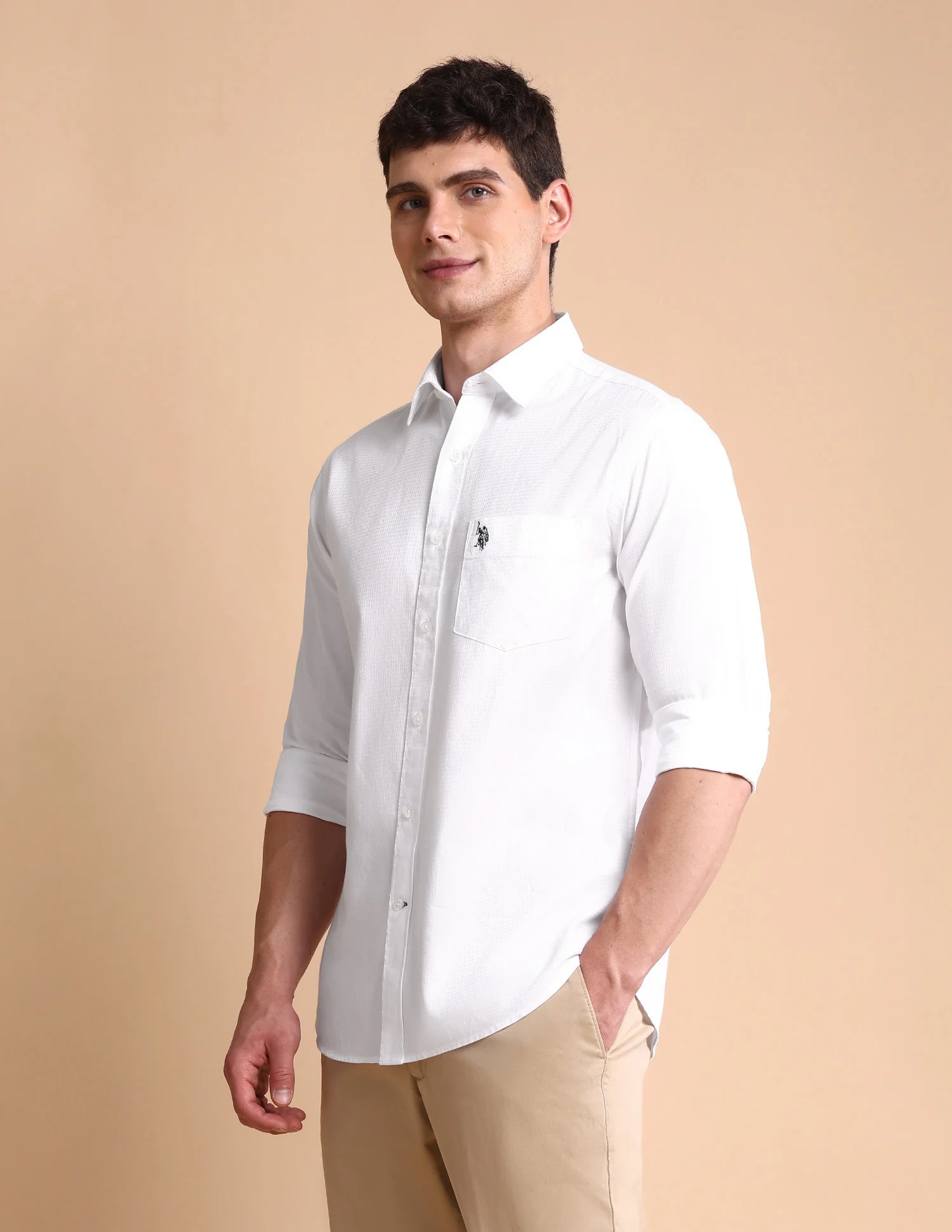Pure Cotton Tailored Fit Shirt - Image 4