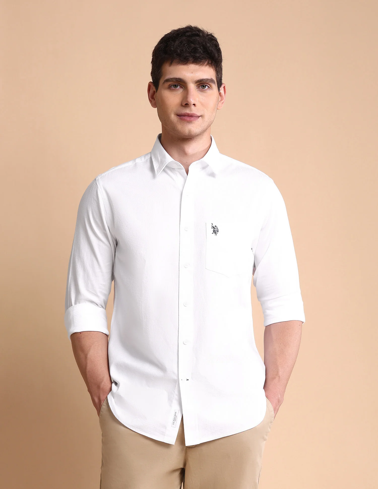 Pure Cotton Tailored Fit Shirt - Image 6