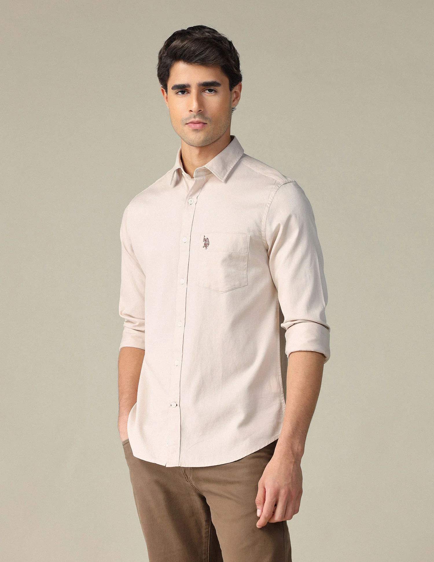 Pure Cotton Tailored Fit Shirt - Image 4