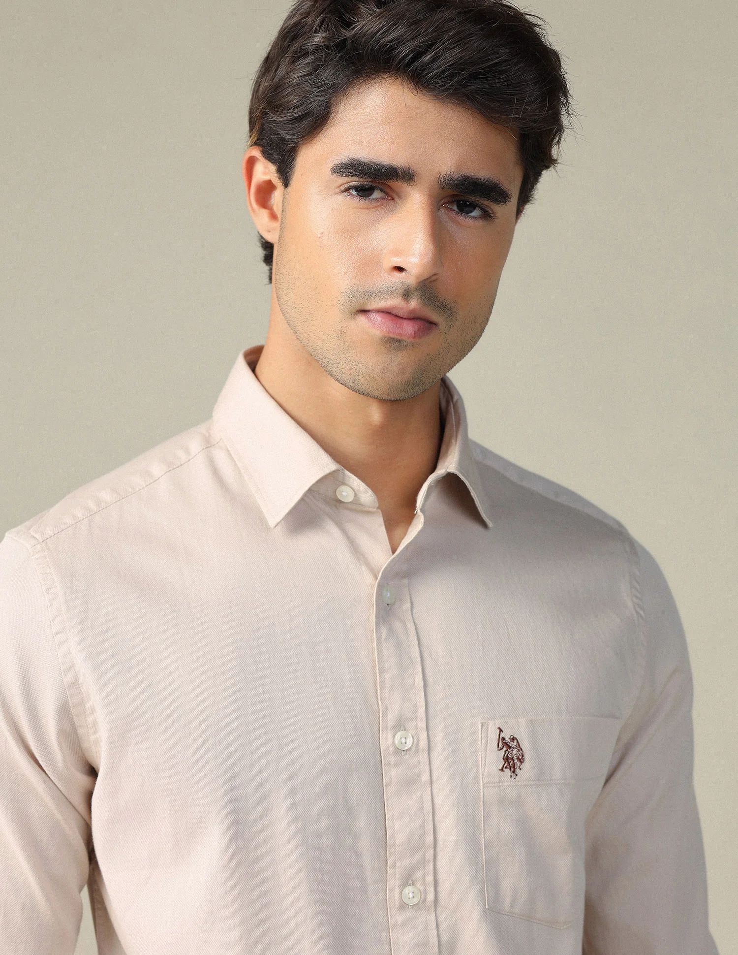 Pure Cotton Tailored Fit Shirt - Image 7