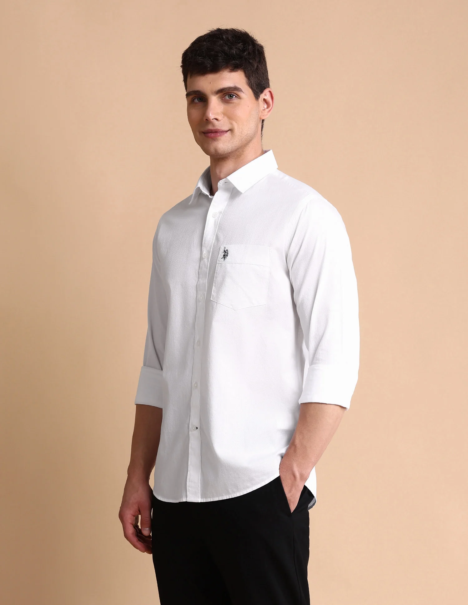 Pure Cotton Tailored Fit Shirt - Image 4