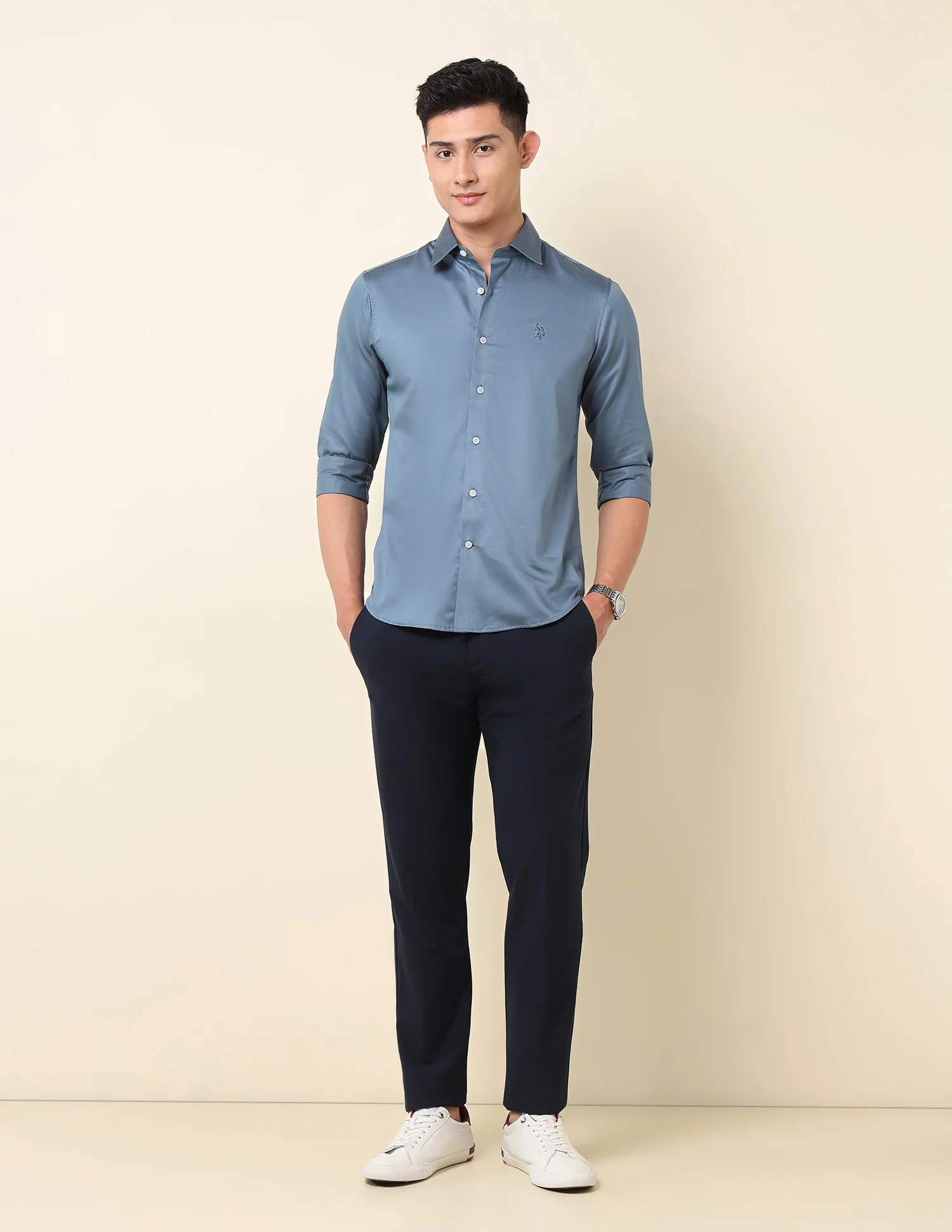 Pure Cotton Tailored Fit Shirt - Image 3