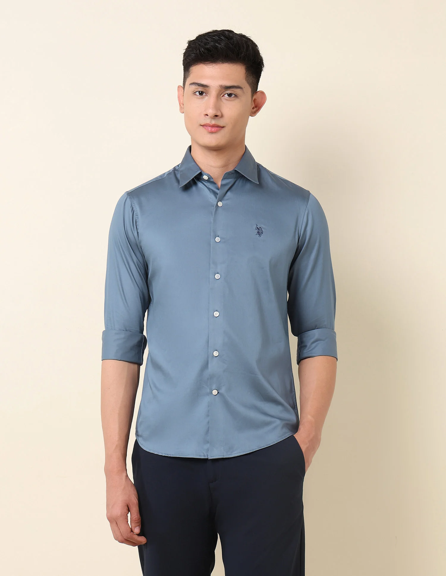 Pure Cotton Tailored Fit Shirt - Image 6