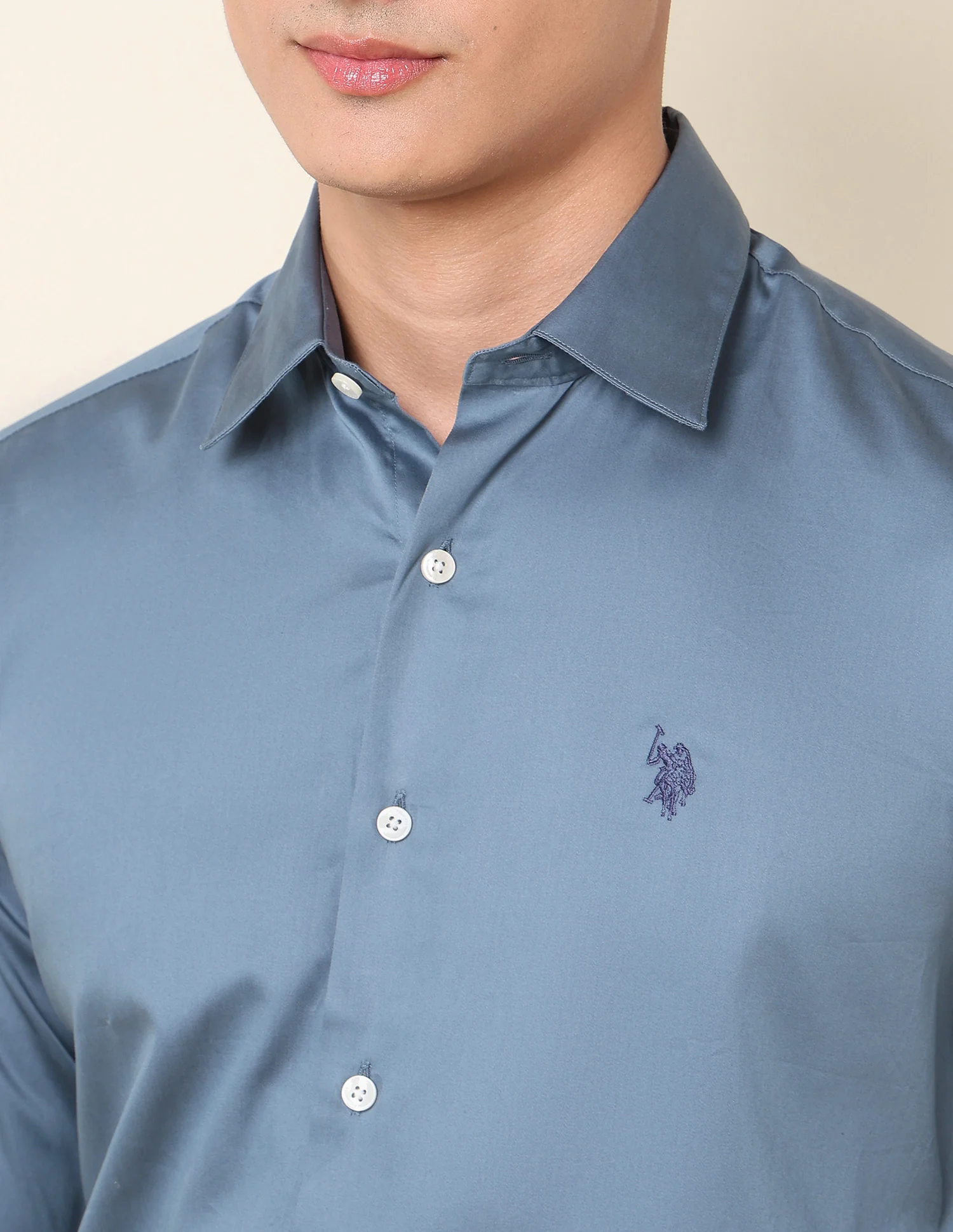 Pure Cotton Tailored Fit Shirt - Image 7
