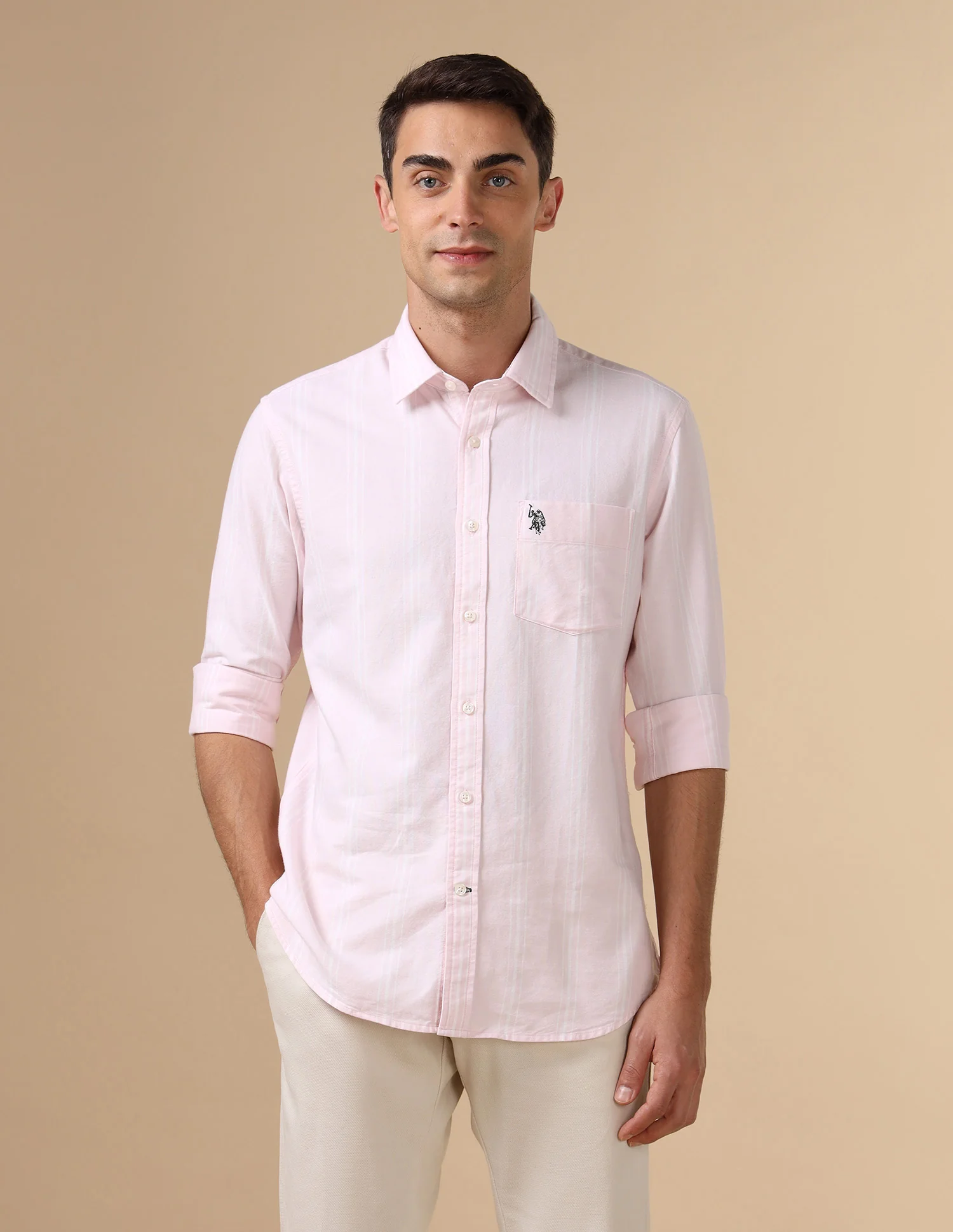 Pure Cotton Tailored Fit Shirt - Image 6