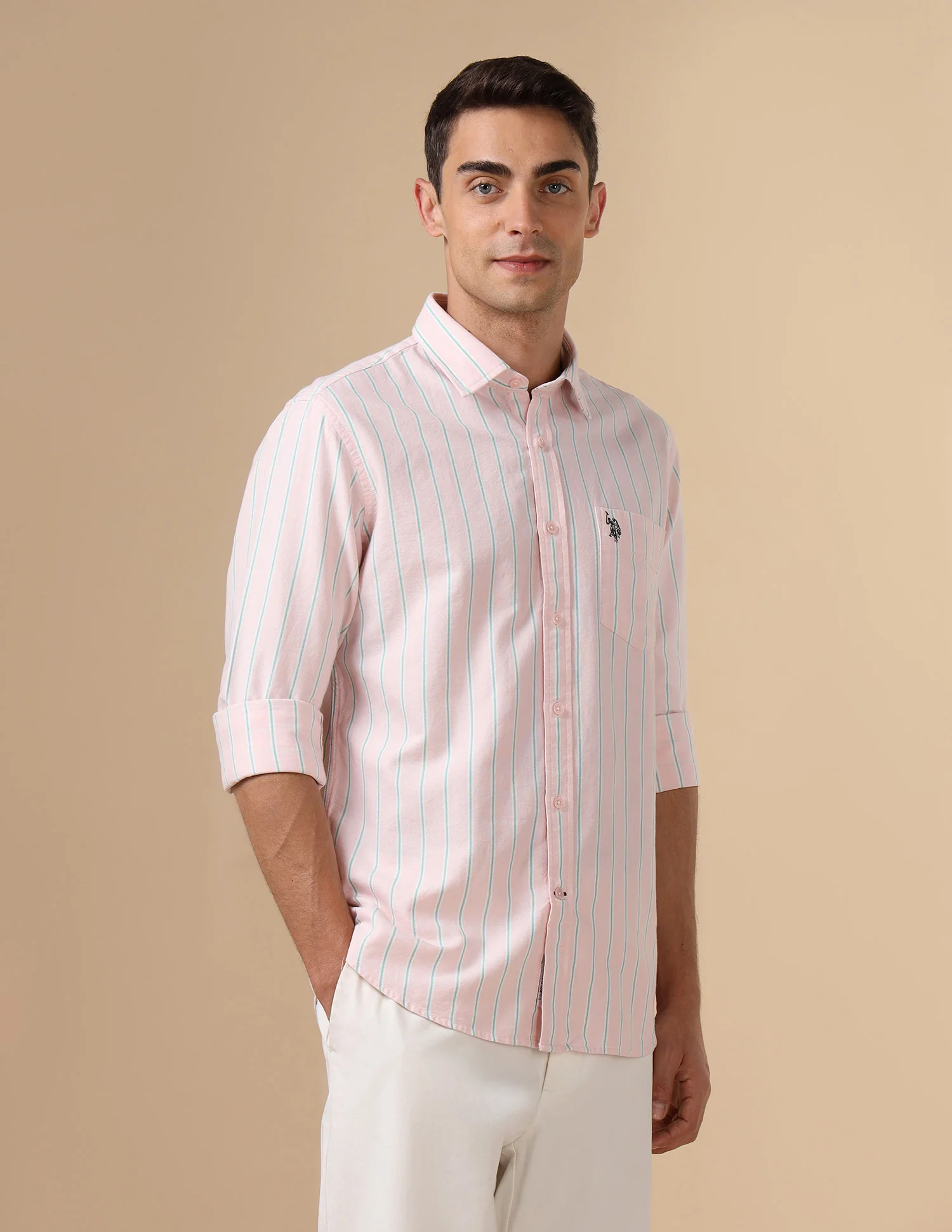 Pure Cotton Tailored Fit Shirt - Image 4
