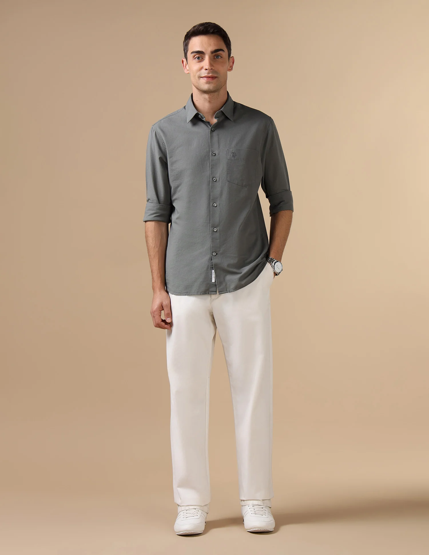 Pure Cotton Tailored Fit Shirt - Image 3