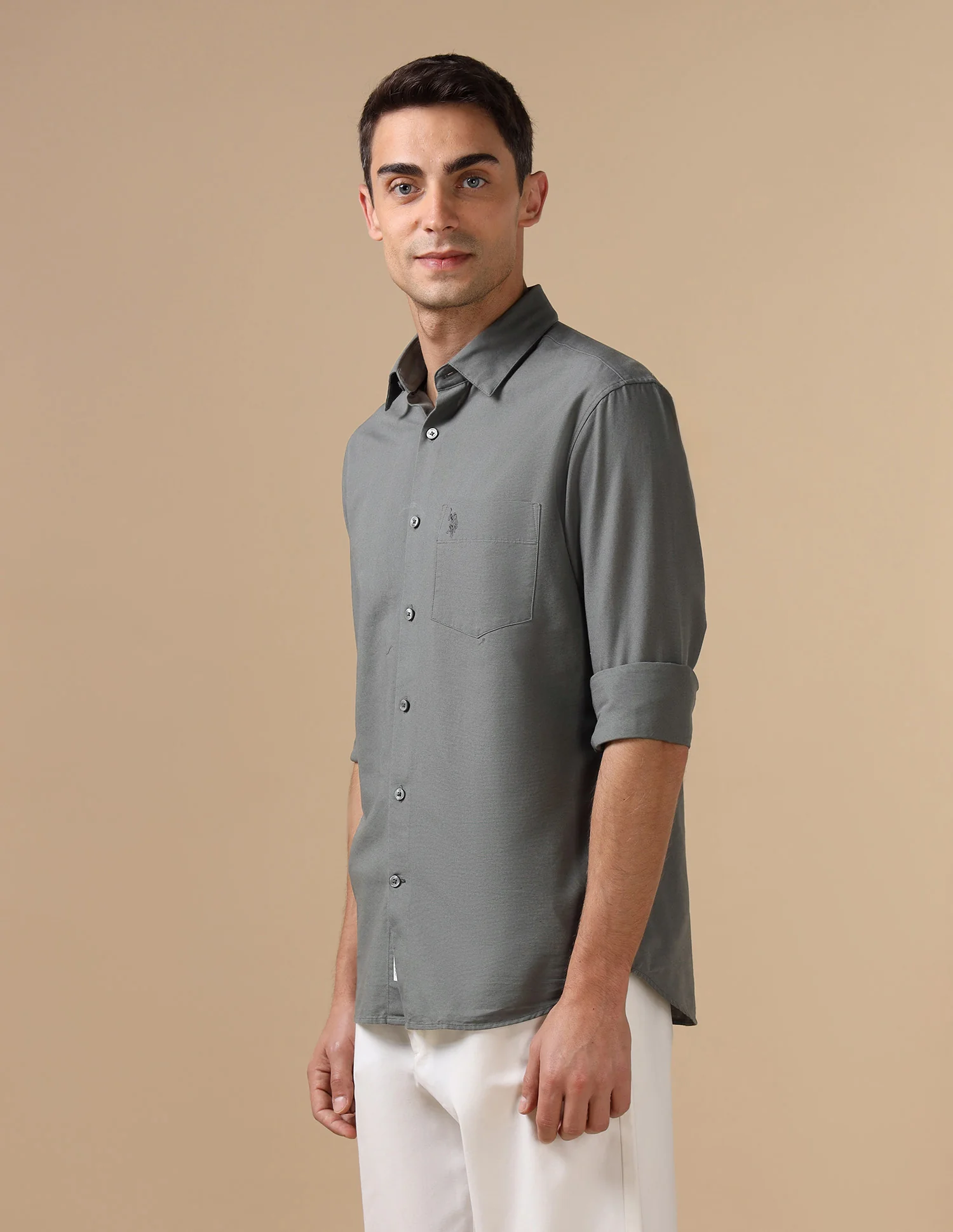 Pure Cotton Tailored Fit Shirt - Image 4