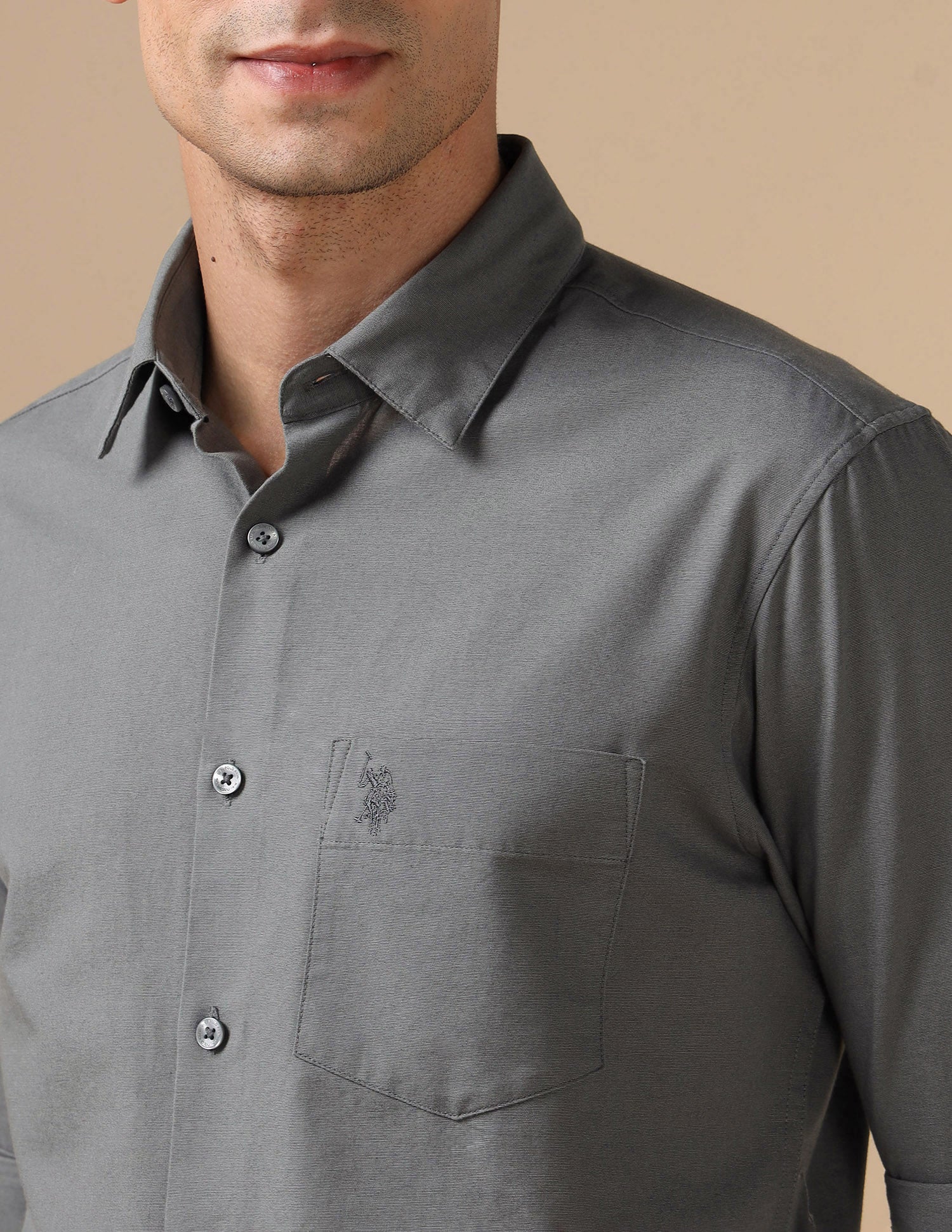 Pure Cotton Tailored Fit Shirt - Image 7