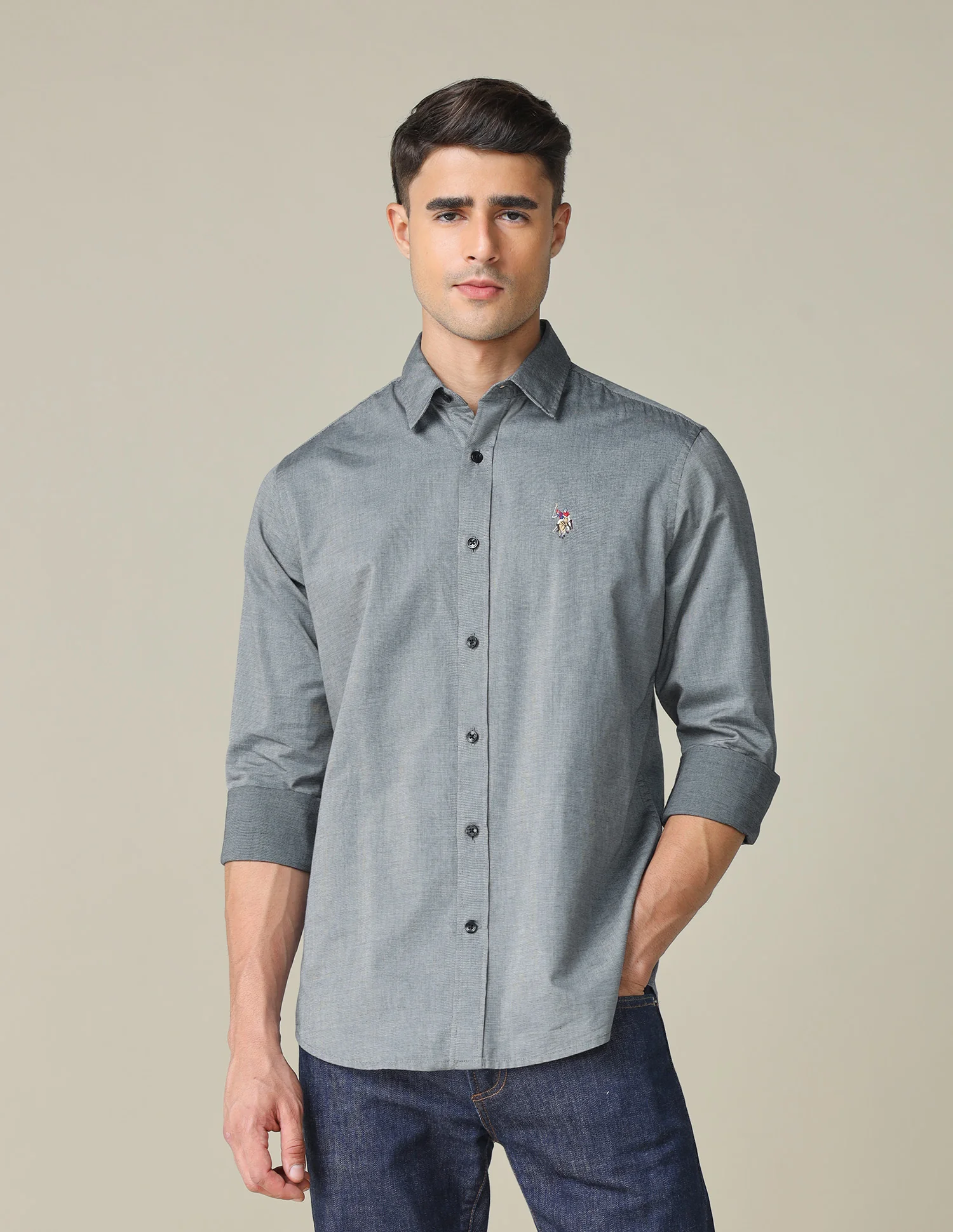 Pure Cotton Tailored Fit Shirt - Image 6
