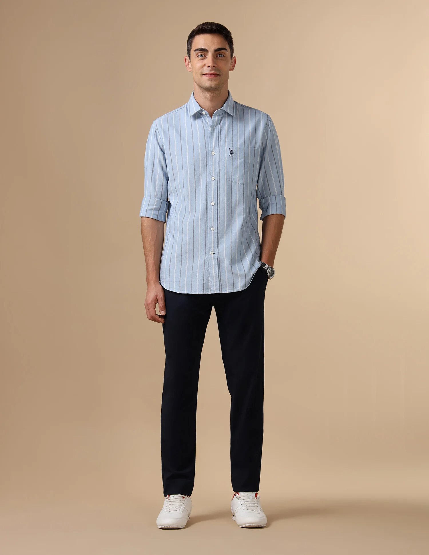 Pure Cotton Tailored Fit Shirt - Image 3