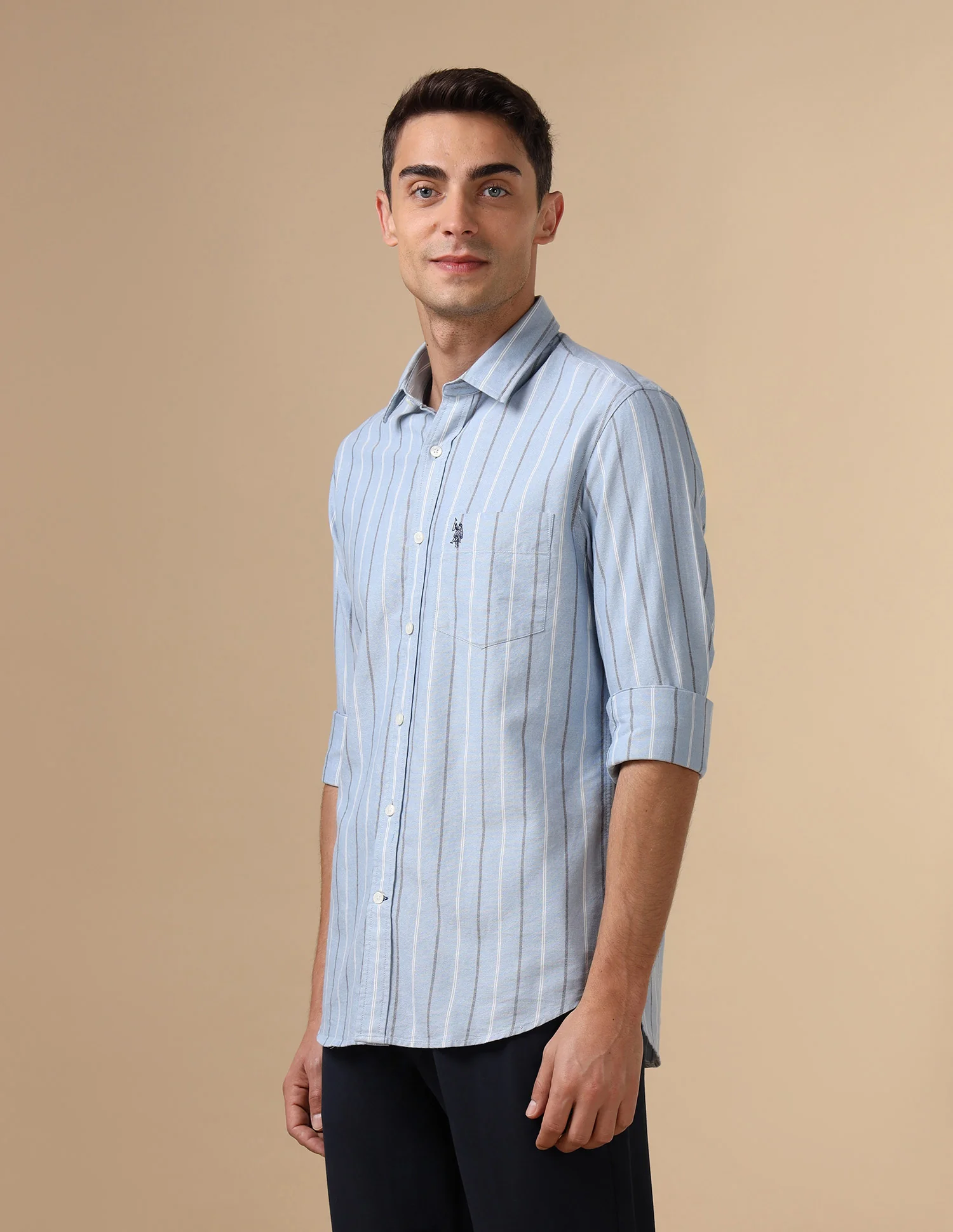 Pure Cotton Tailored Fit Shirt - Image 4