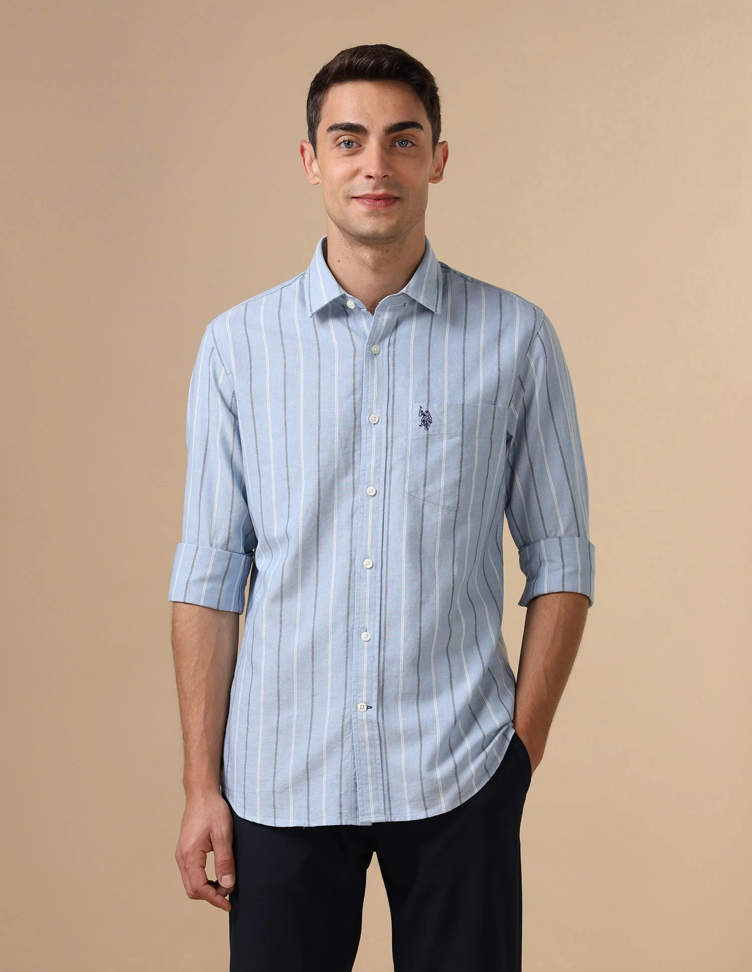 Pure Cotton Tailored Fit Shirt - Image 6