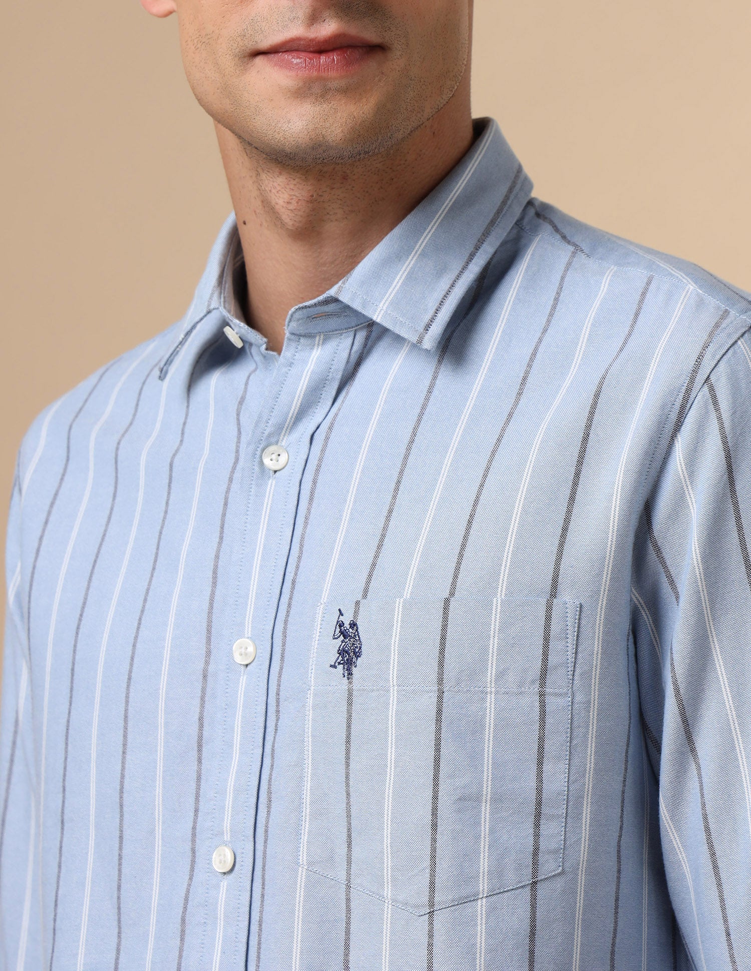 Pure Cotton Tailored Fit Shirt - Image 7