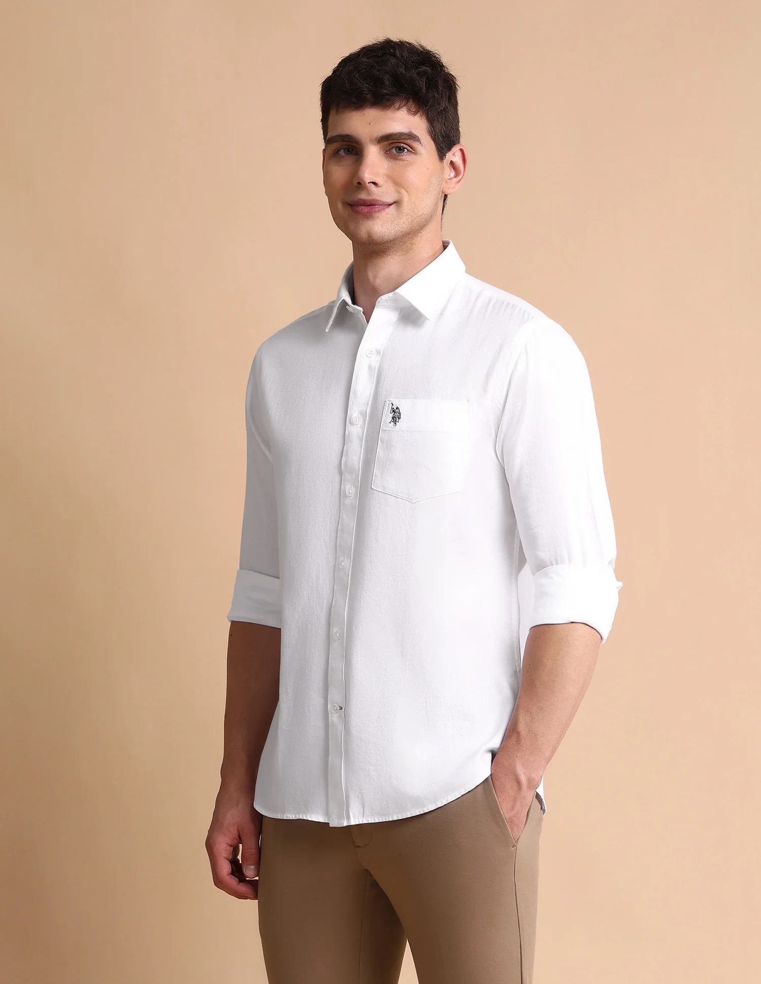 Pure Cotton Tailored Fit Shirt - Image 4