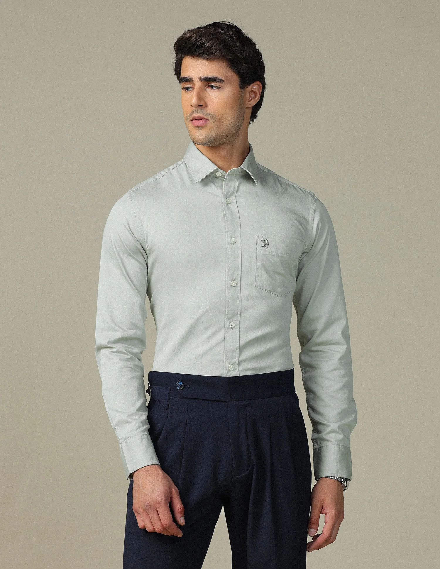 Pure Cotton Tailored Fit Shirt - Image 6