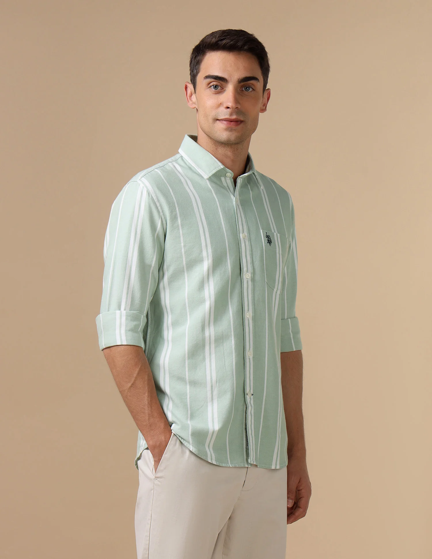 Pure Cotton Tailored Fit Shirt - Image 4