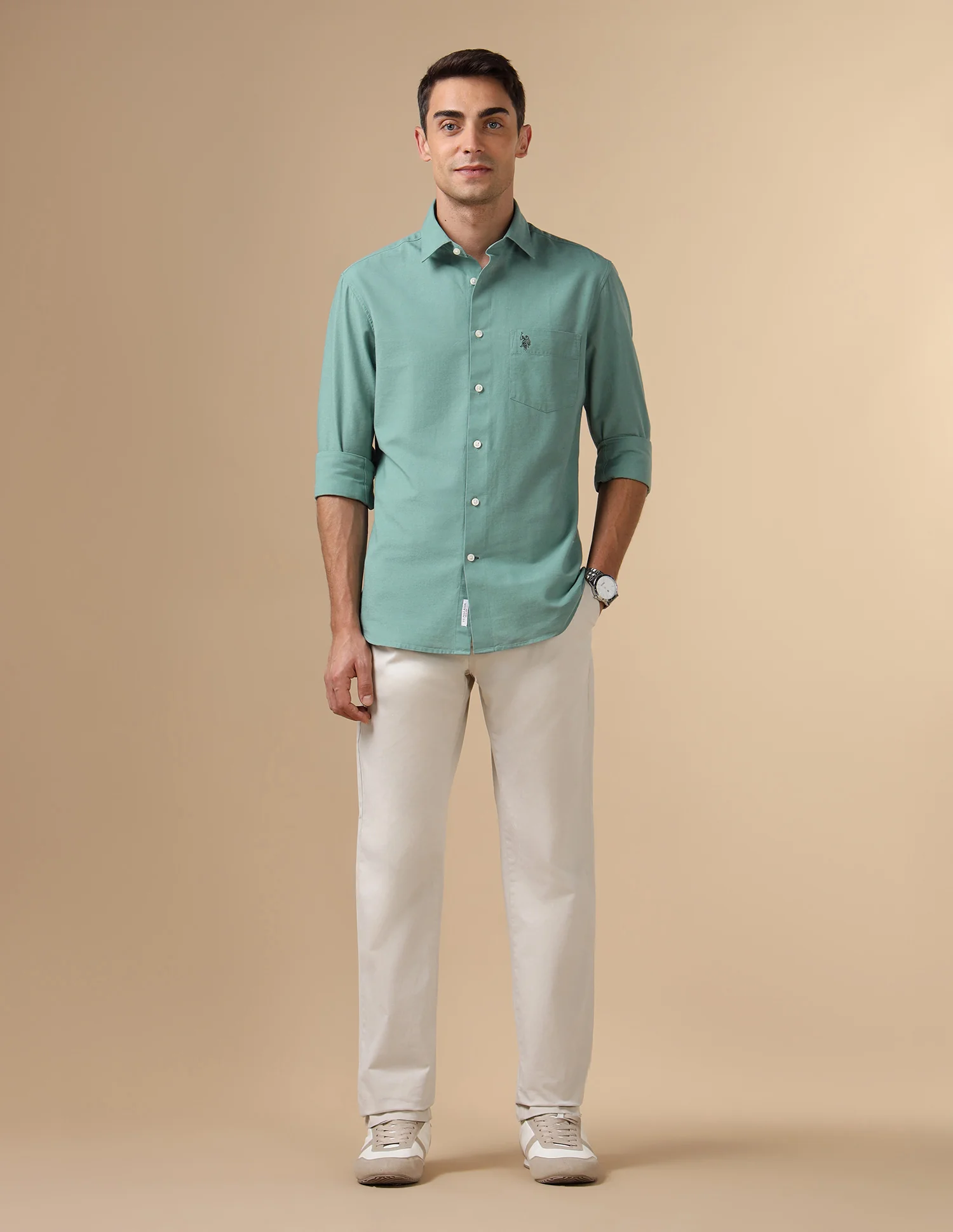 Pure Cotton Tailored Fit Shirt - Image 3