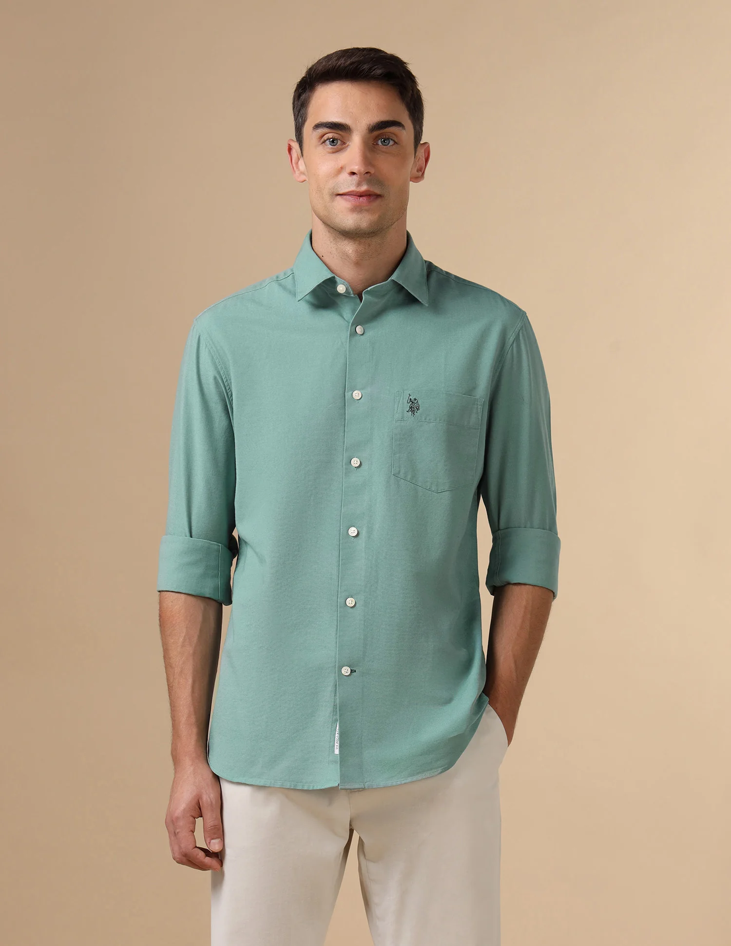Pure Cotton Tailored Fit Shirt - Image 6