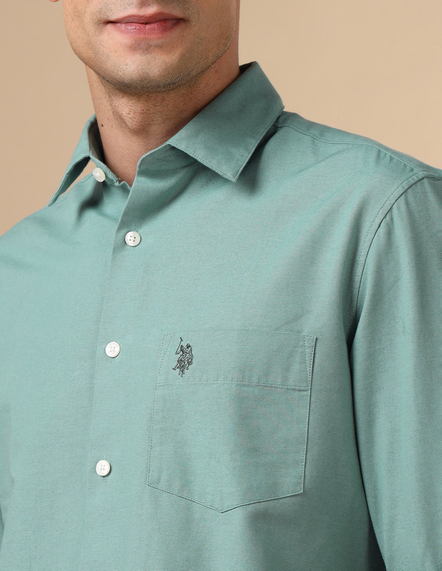 Pure Cotton Tailored Fit Shirt - Image 7