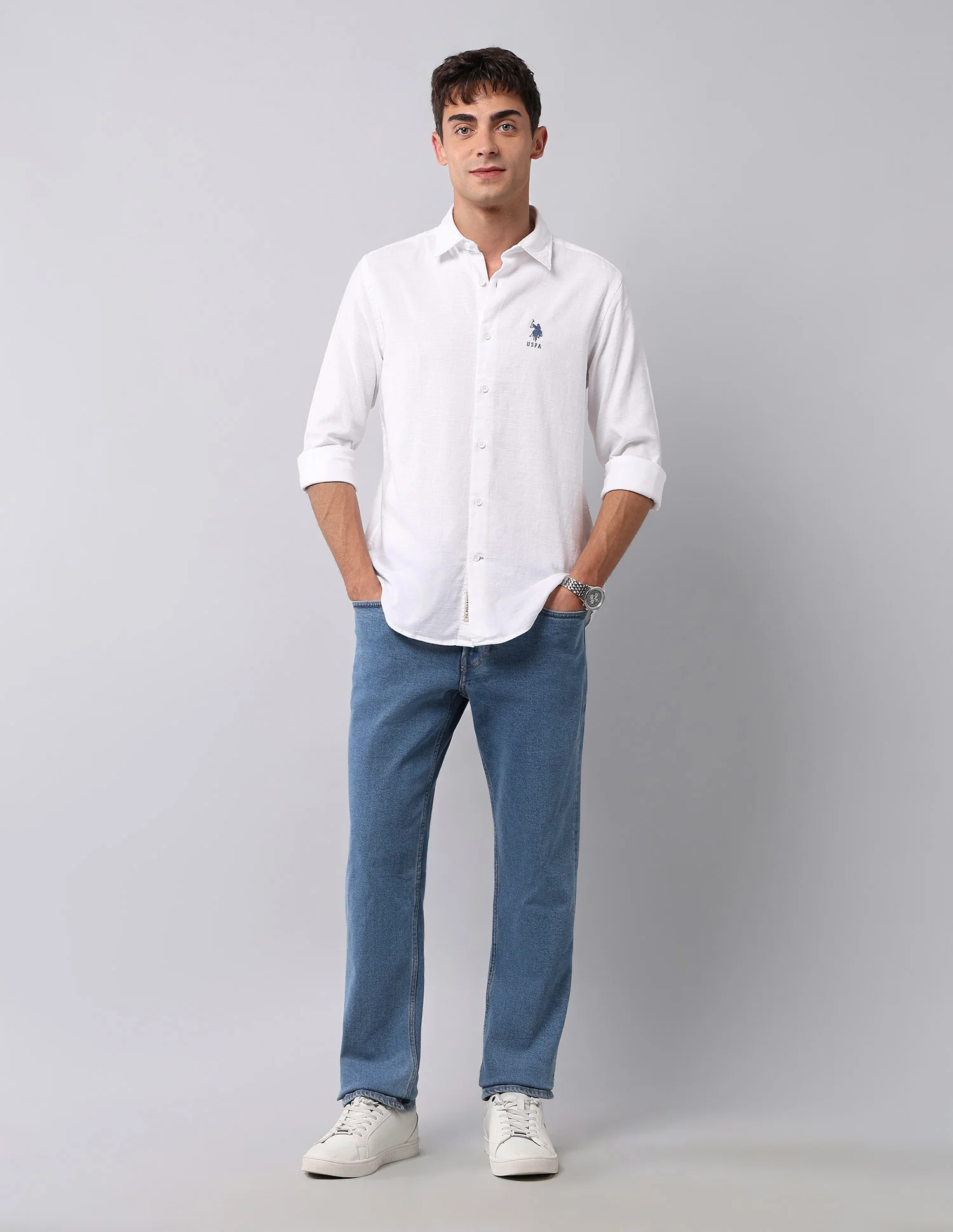 Pure Cotton Textured  Shirt - Image 3