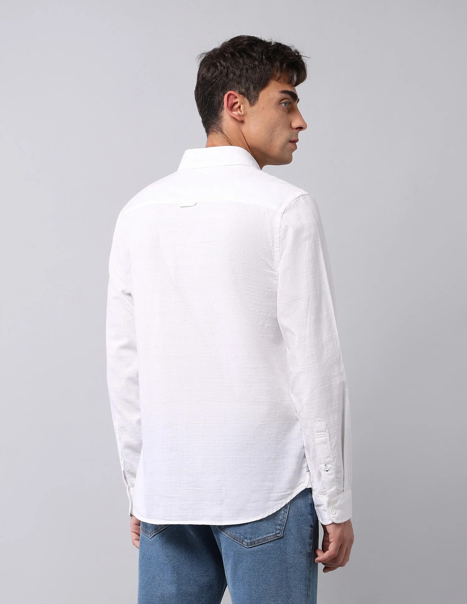 Pure Cotton Textured  Shirt - Image 5