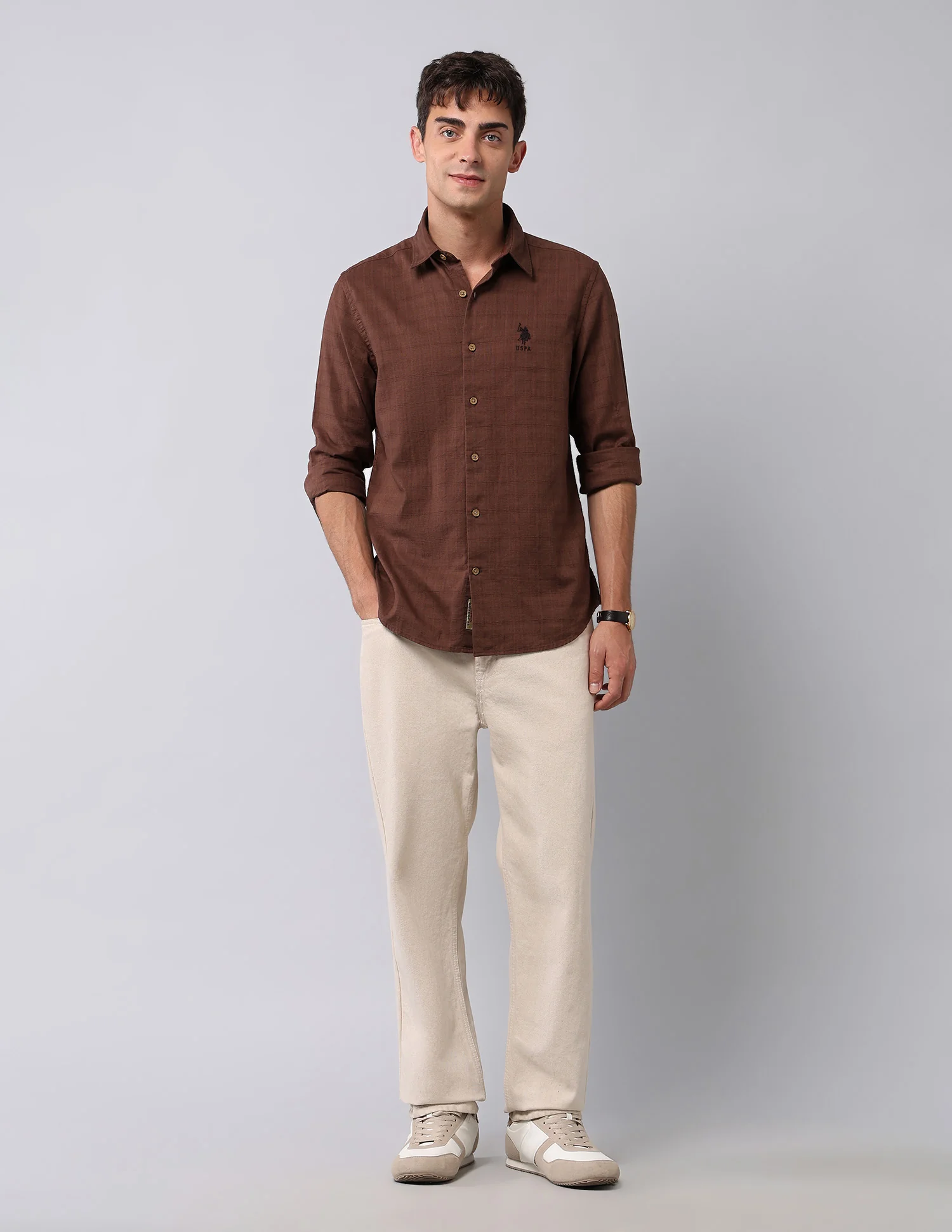 Pure Cotton Textured Shirt - Image 3