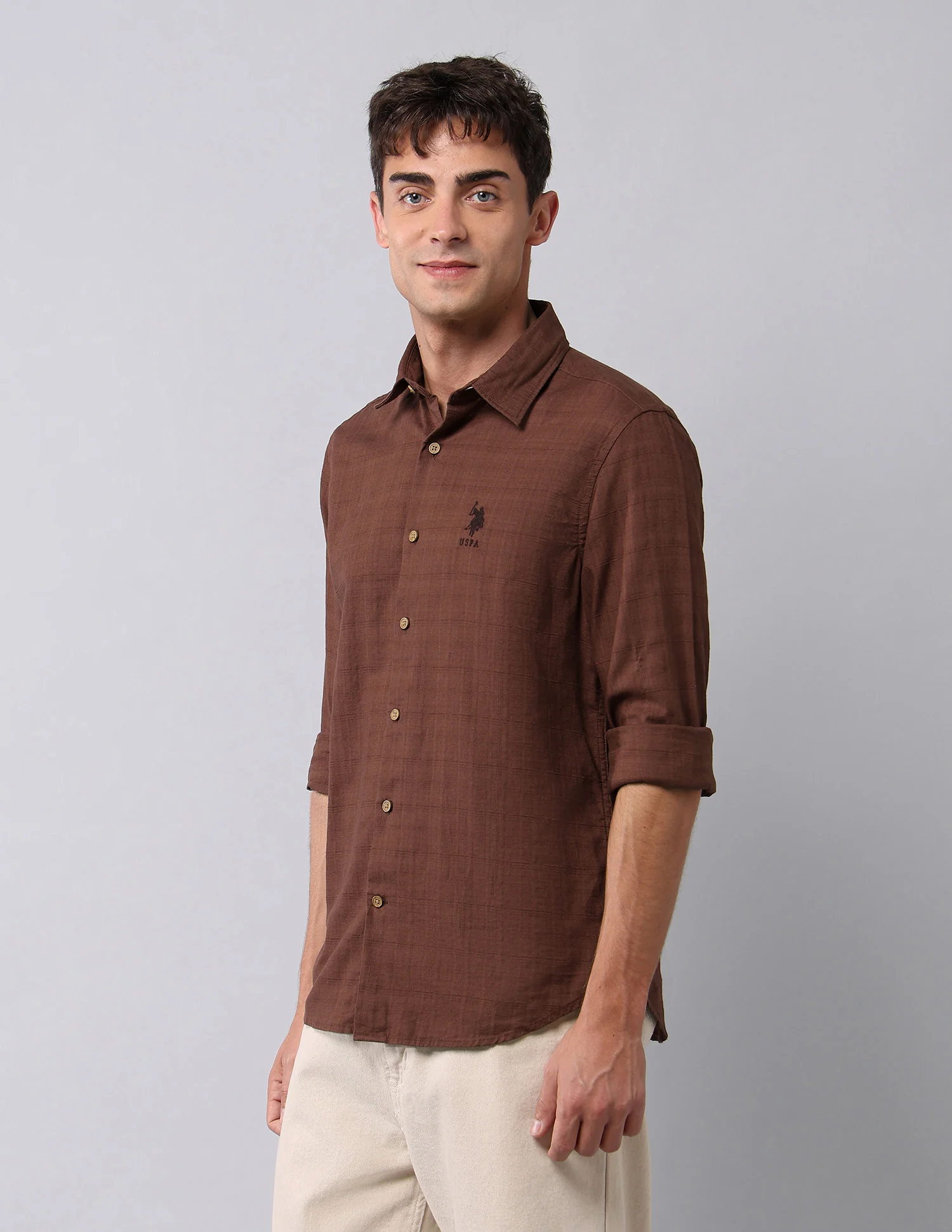 Pure Cotton Textured Shirt - Image 4